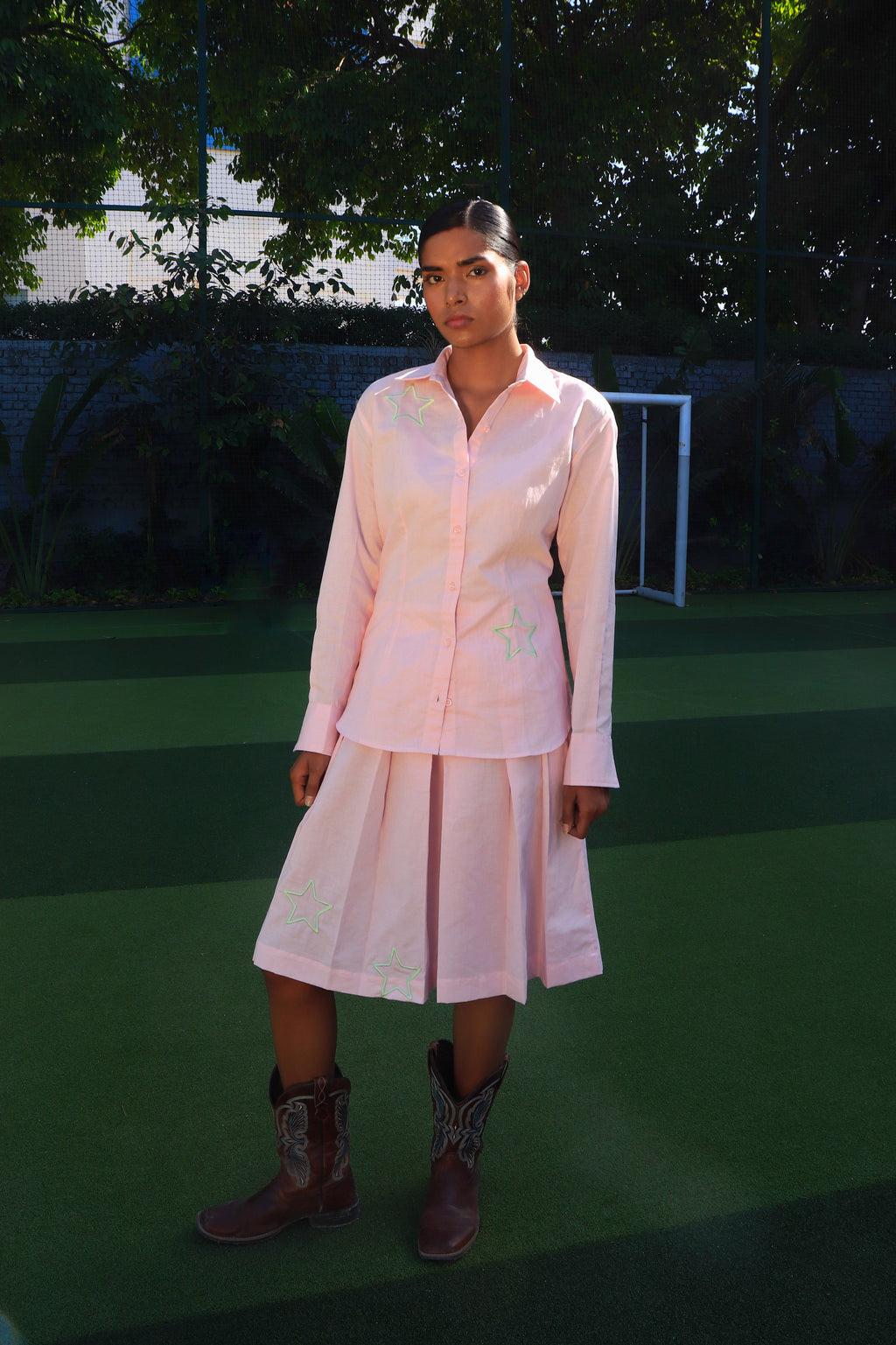 Star Girl Corset style shirt and divider skirt set