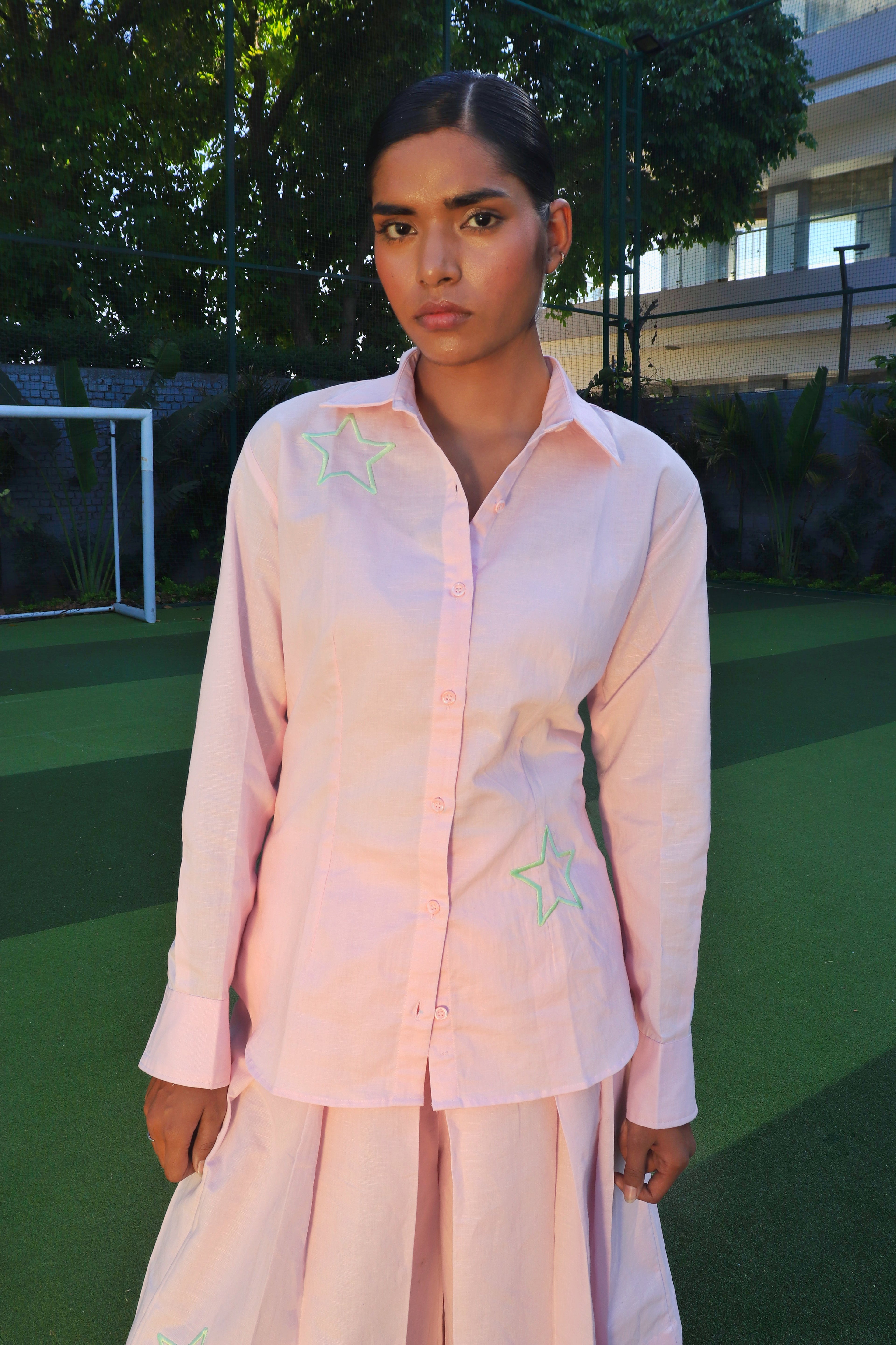 Star Girl Corset style shirt and divider skirt set