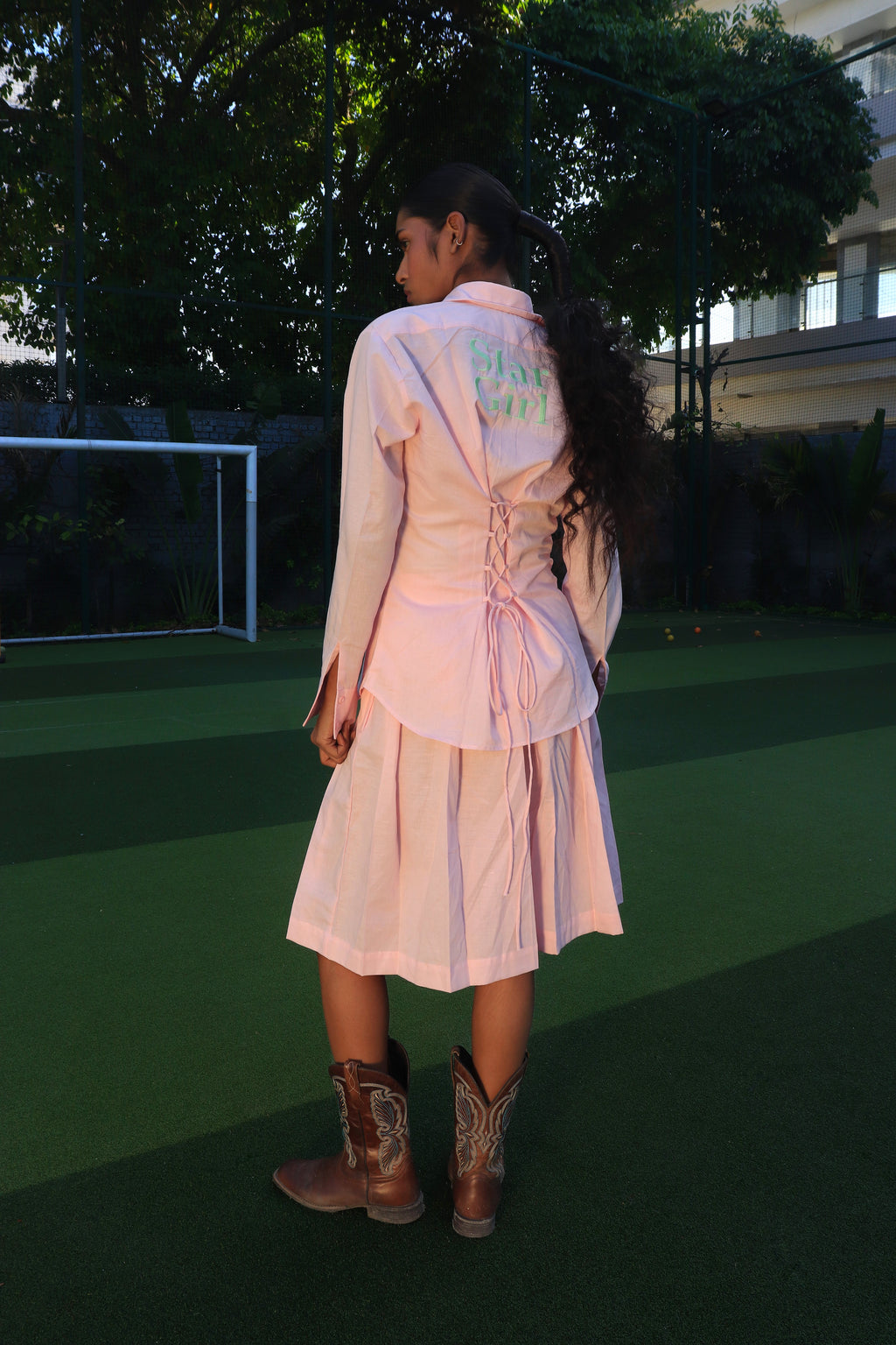 Star Girl Corset style shirt and divider skirt set