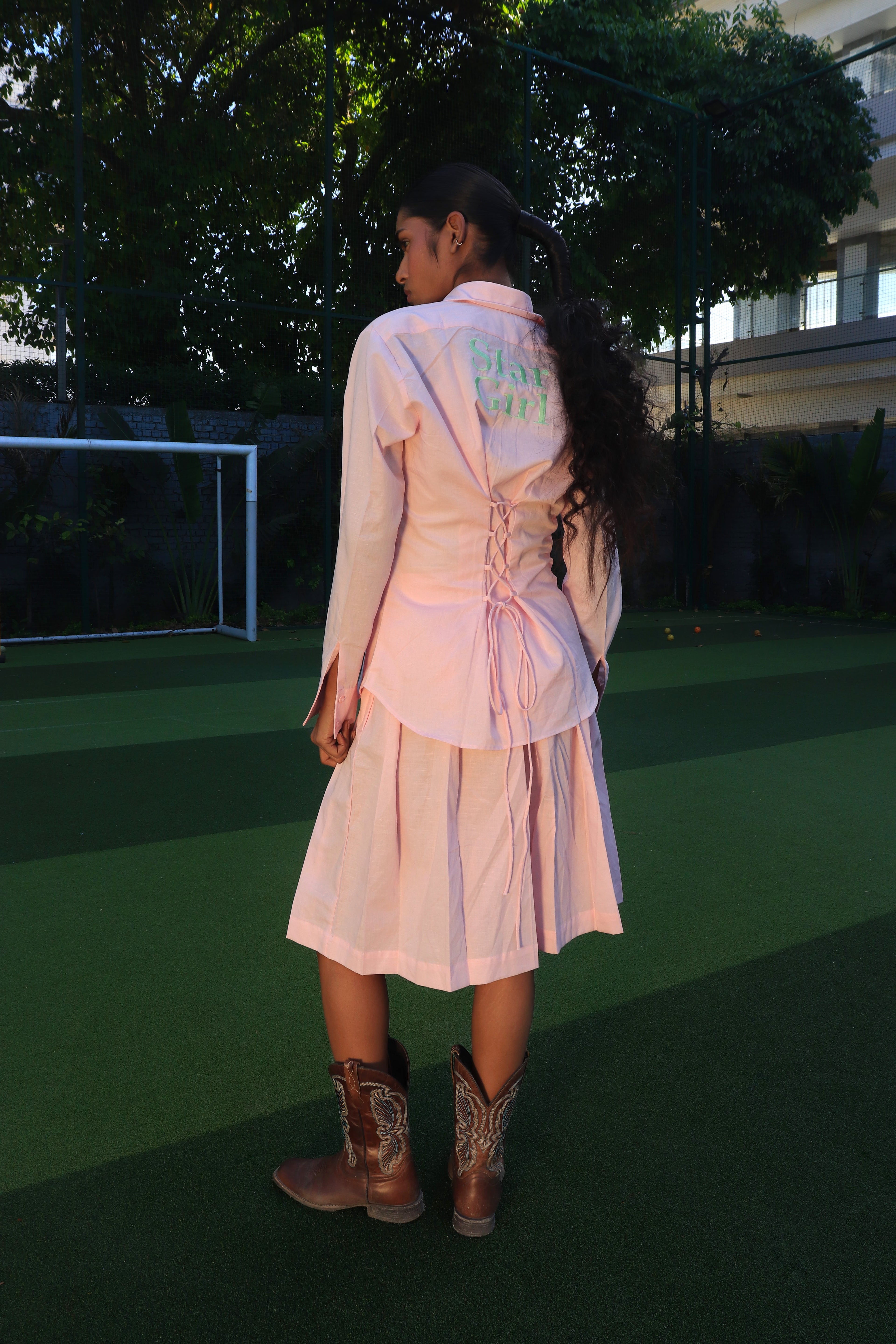 Star Girl Corset style shirt and divider skirt set