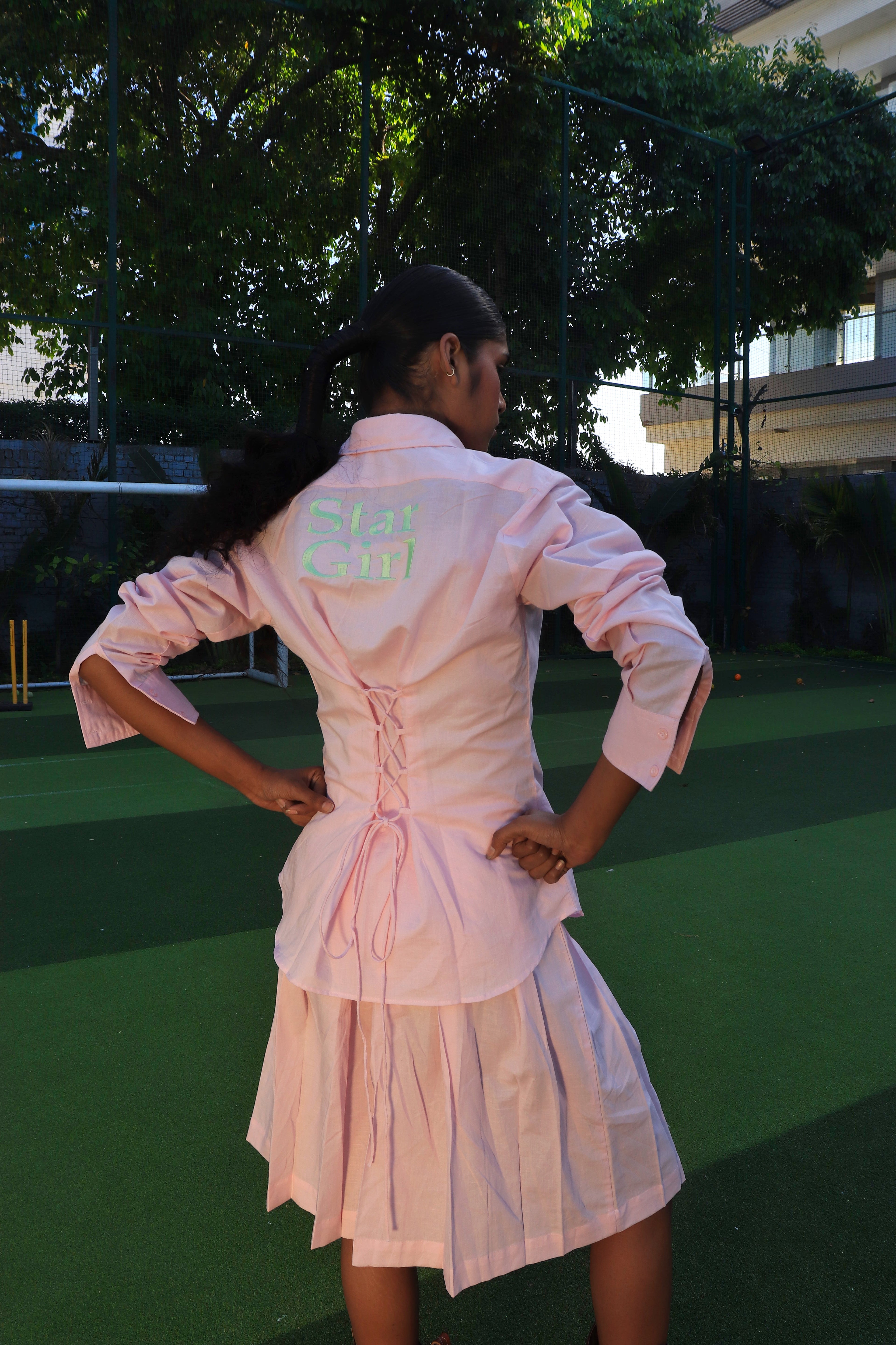 Star Girl Corset style shirt and divider skirt set