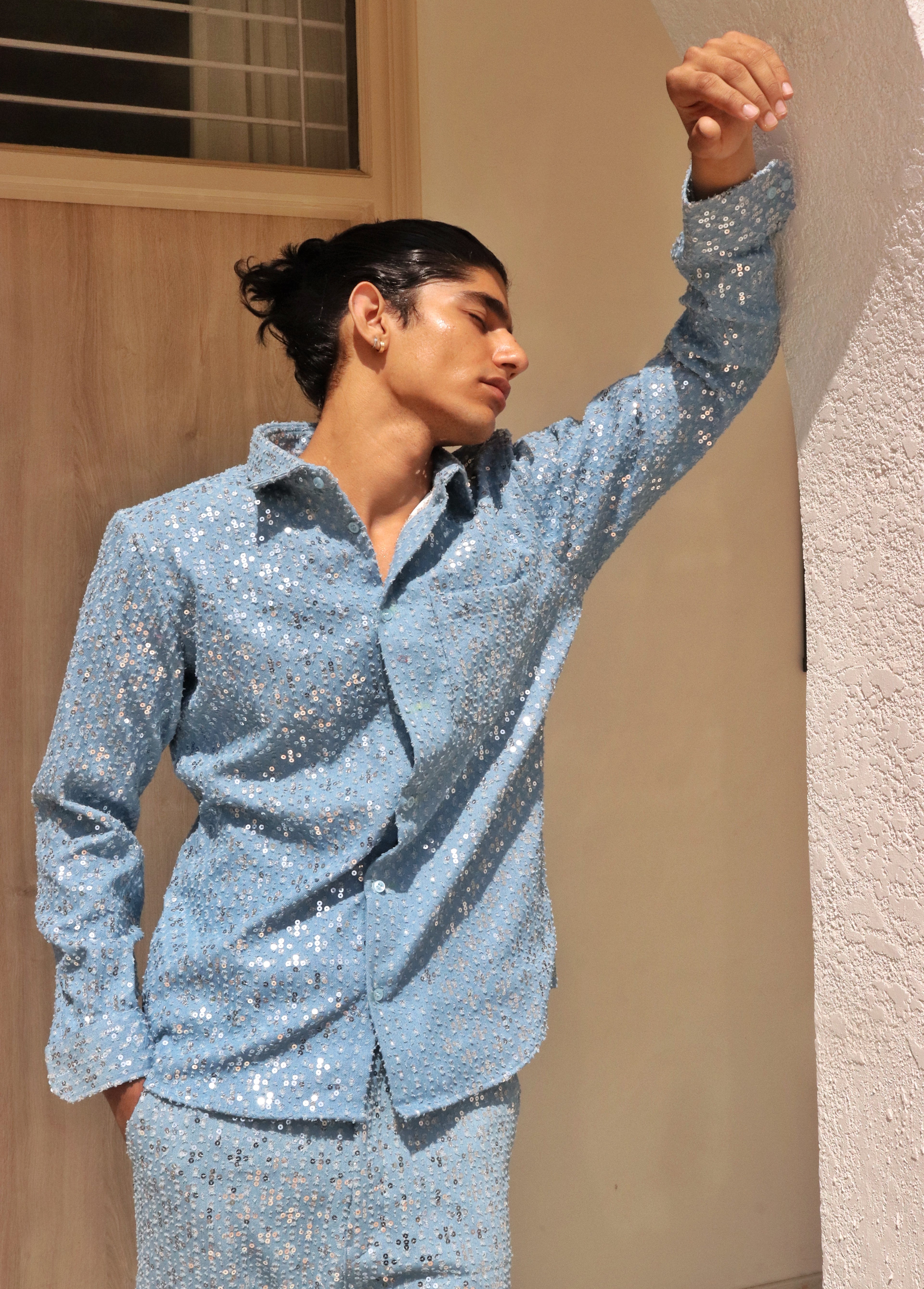 Sequin Summer Denim Shirt