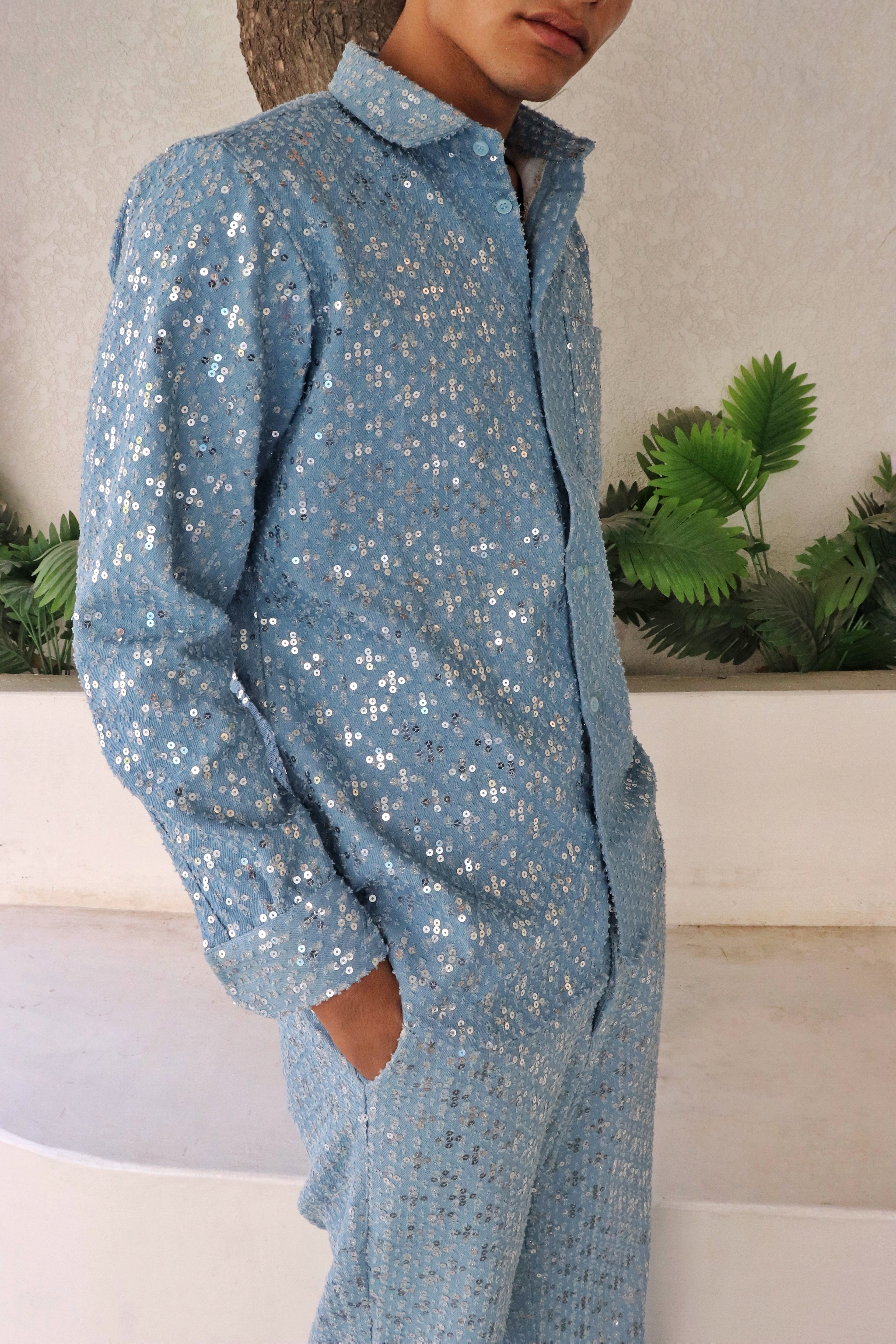 Sequin Summer Denim Shirt