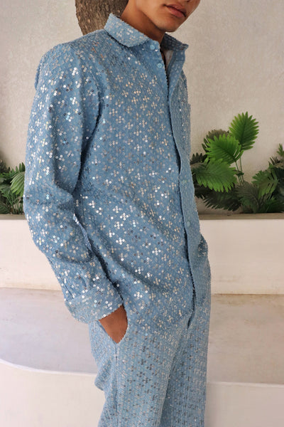 Sequin Summer Denim Shirt