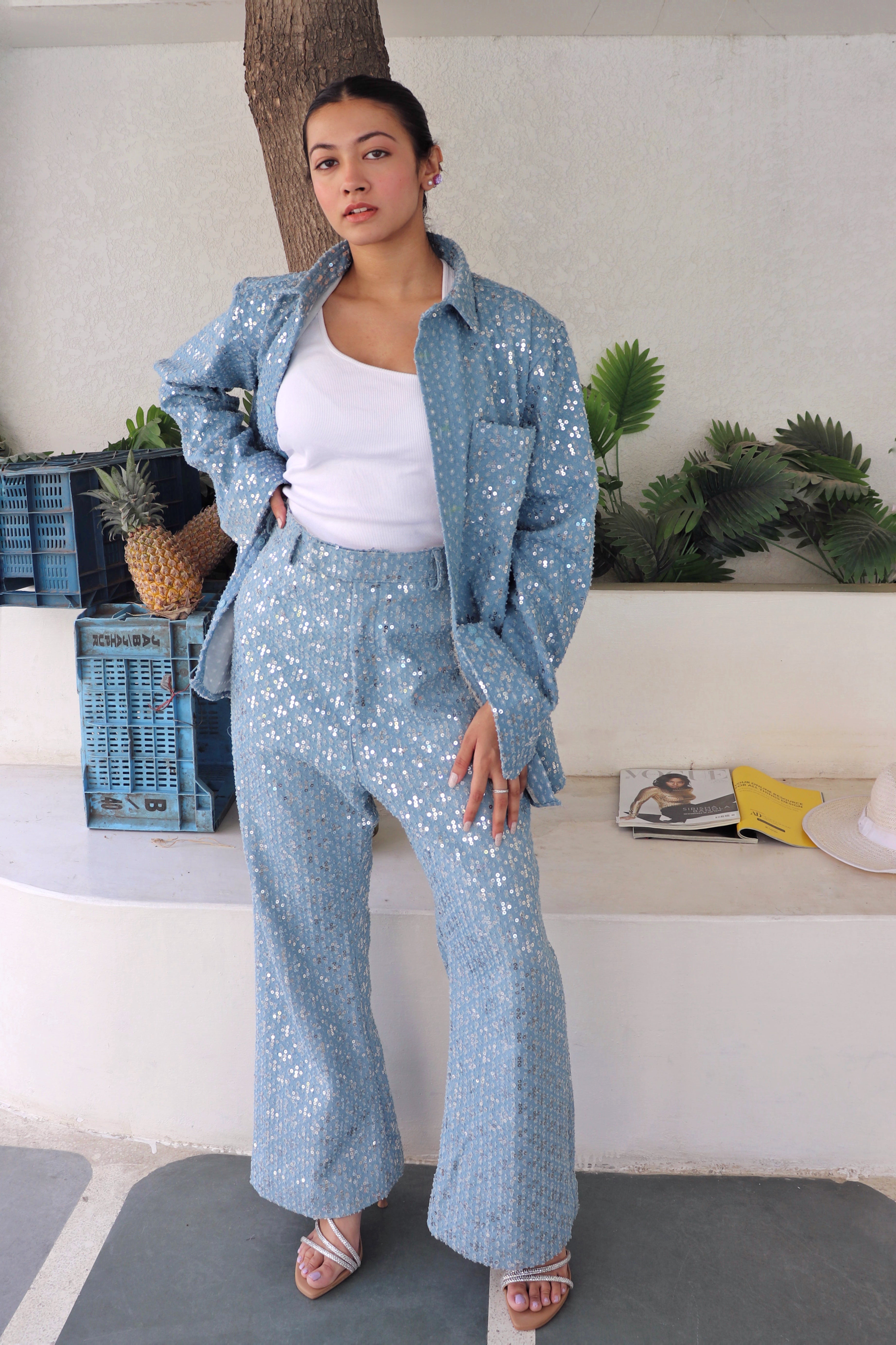 Sequin Summer Denim Co-ord Set