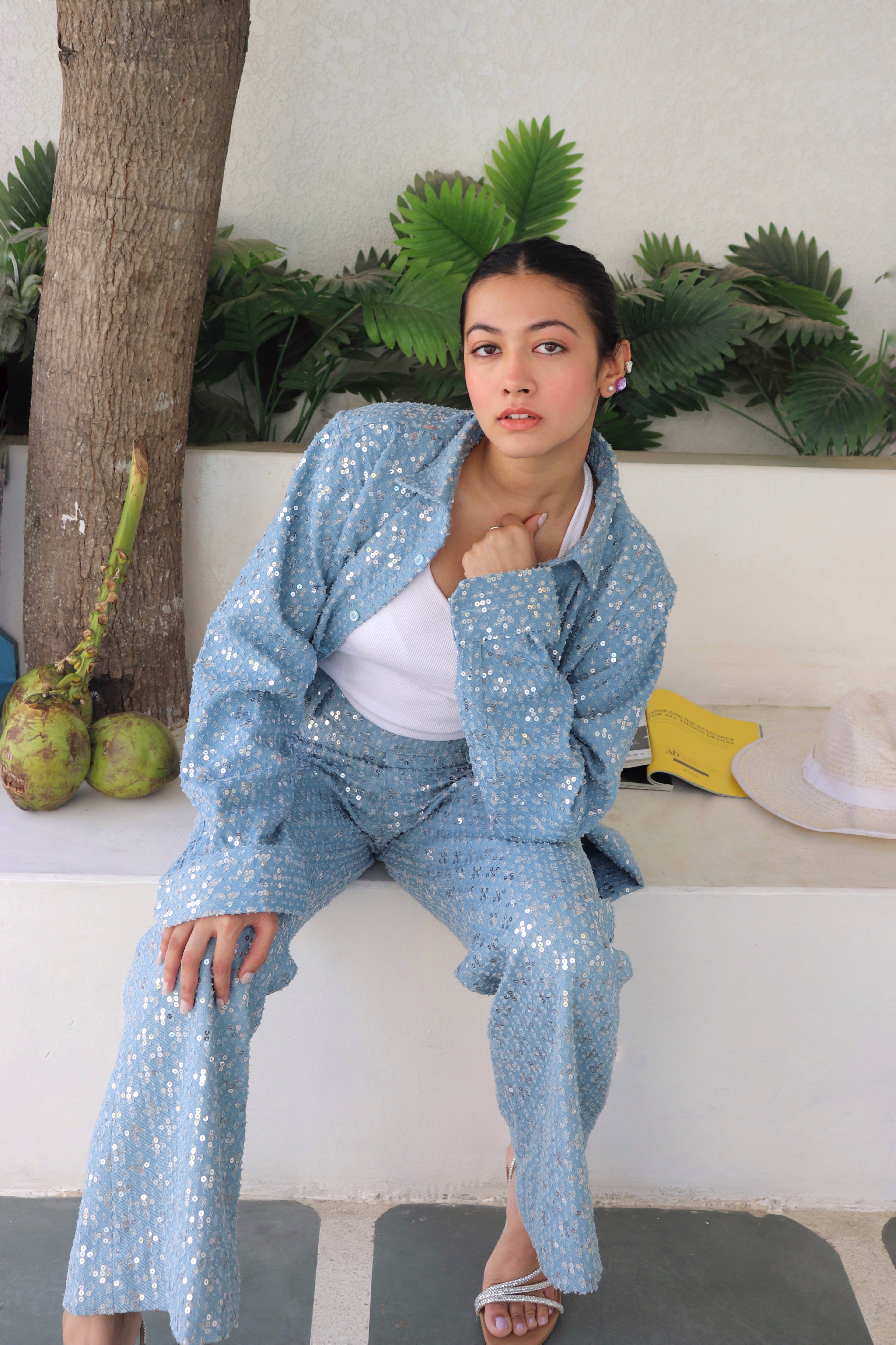 Sequin Summer Denim Co-ord Set