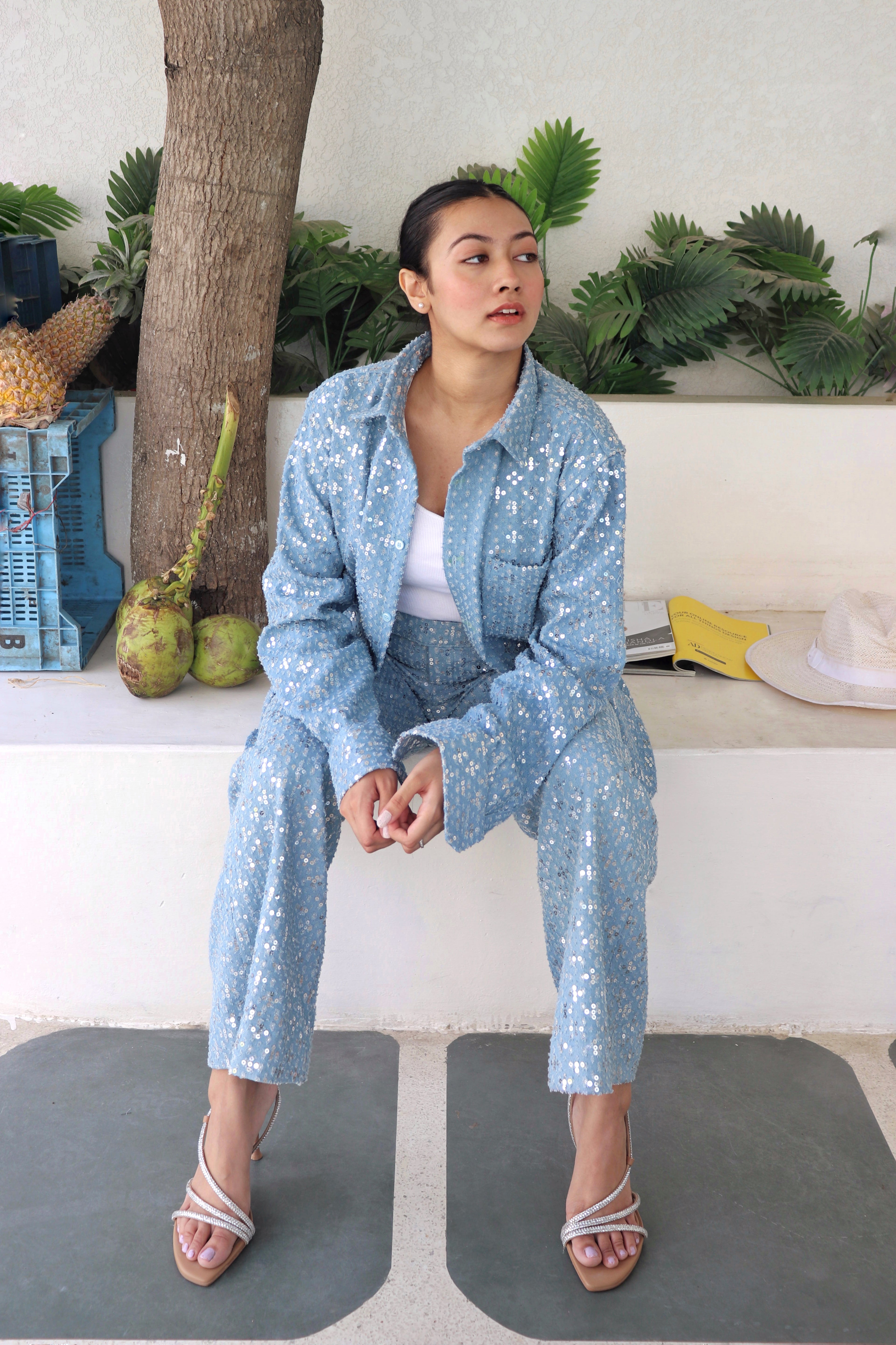 Sequin Summer Denim Co-ord Set