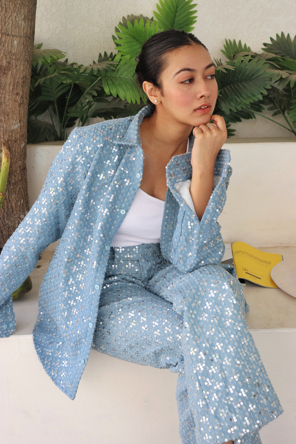 Sequin Summer Denim Shirt