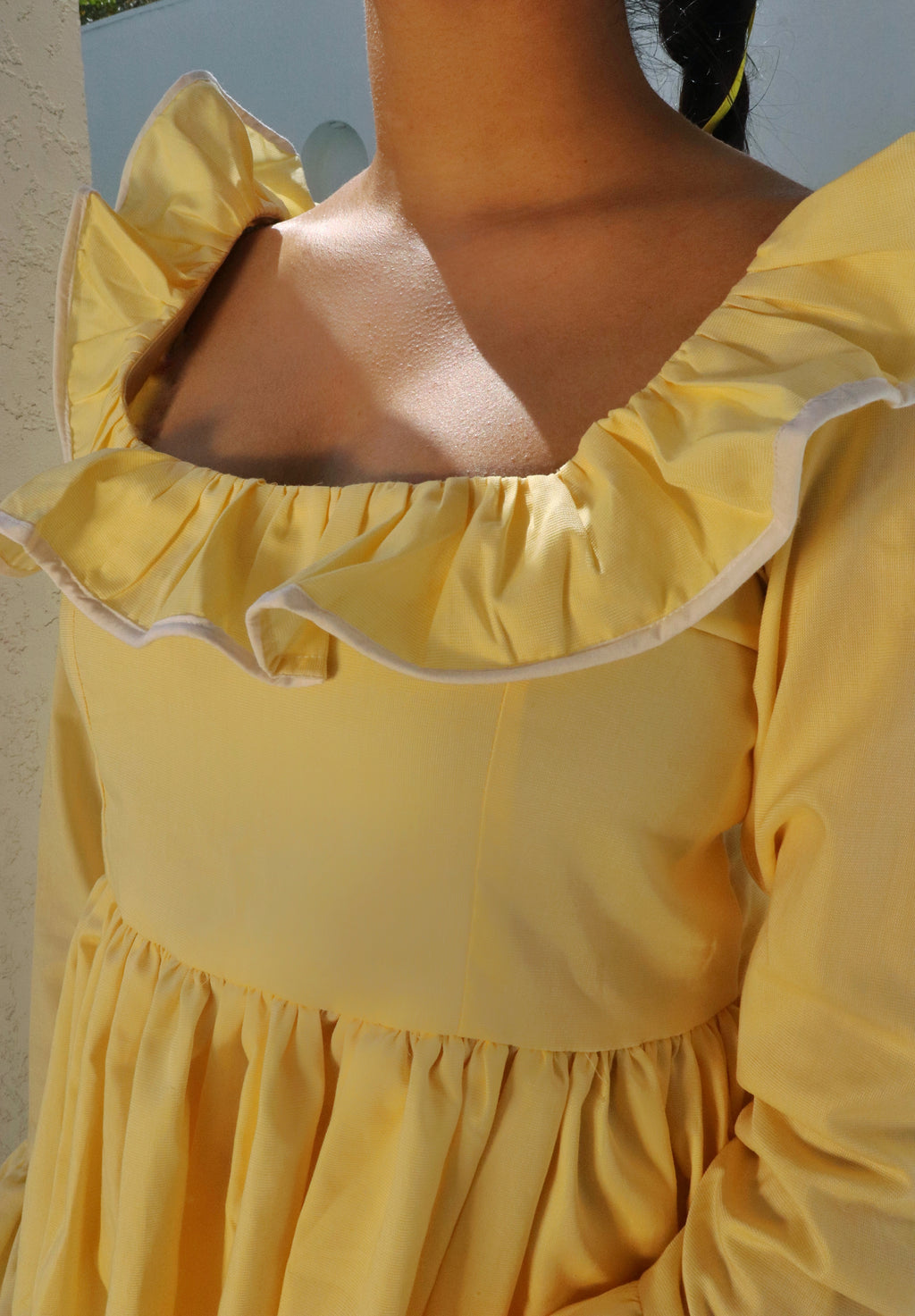 Butter yellow Ruffle top
