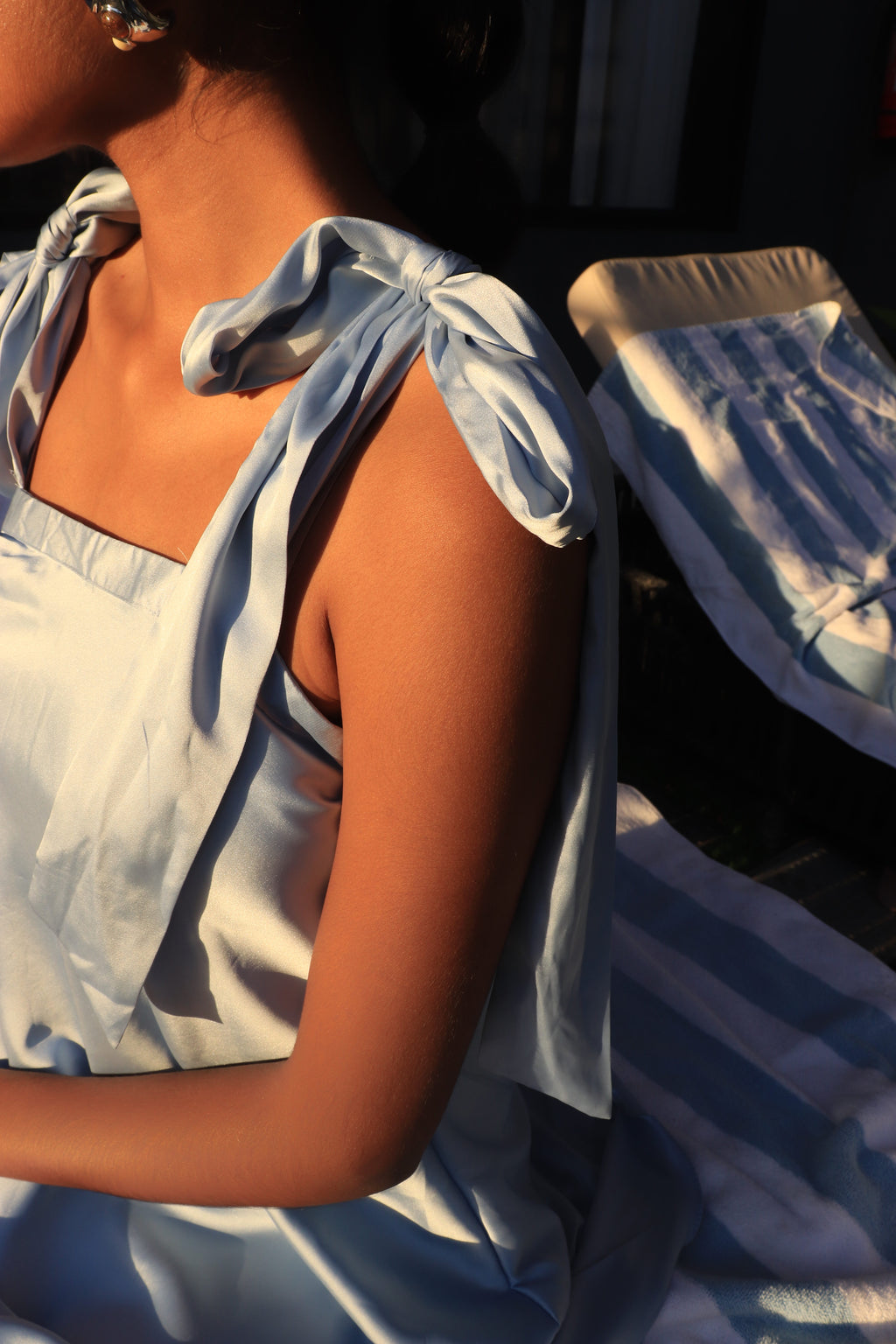 Soft Blue satin dress
