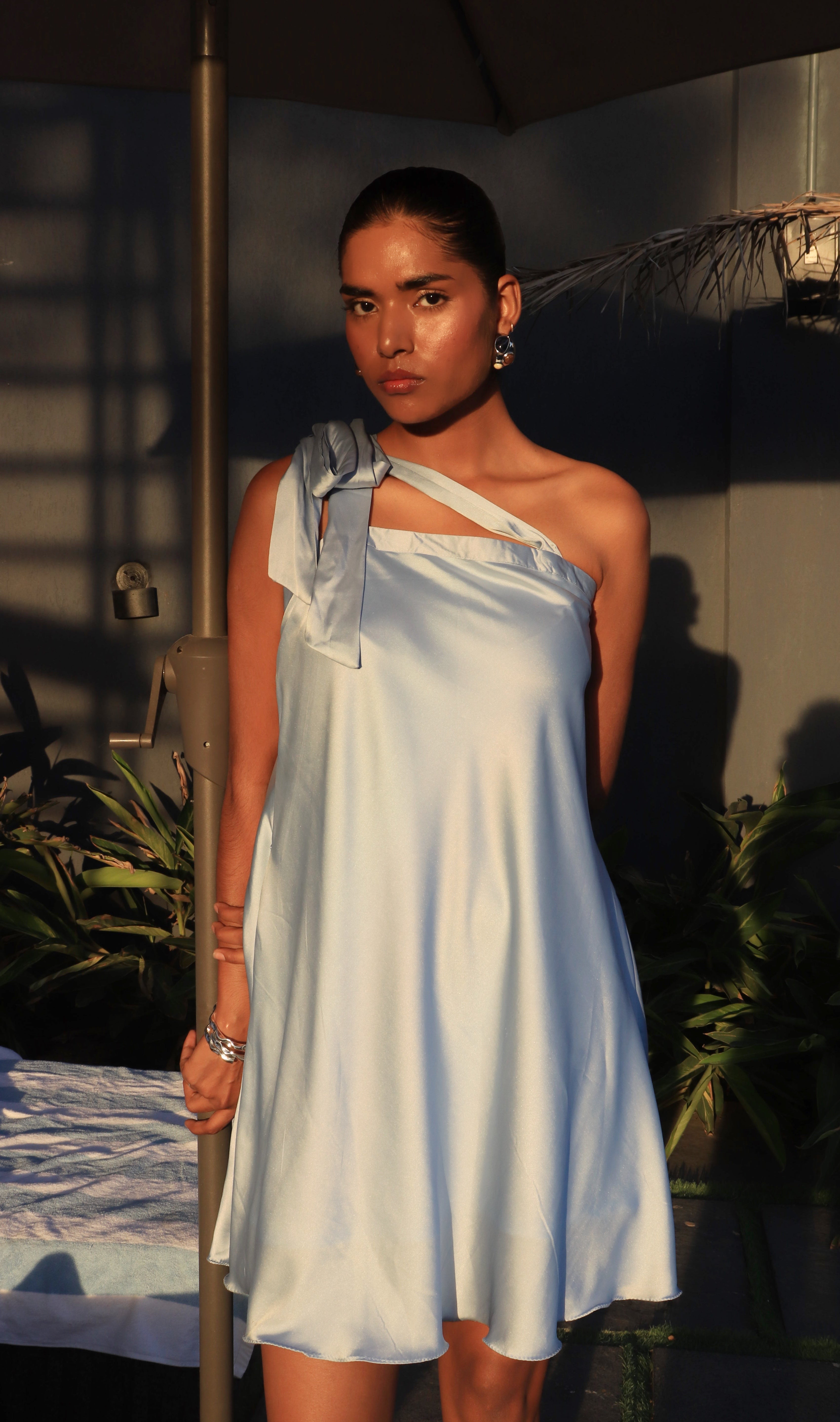 Soft Blue satin dress