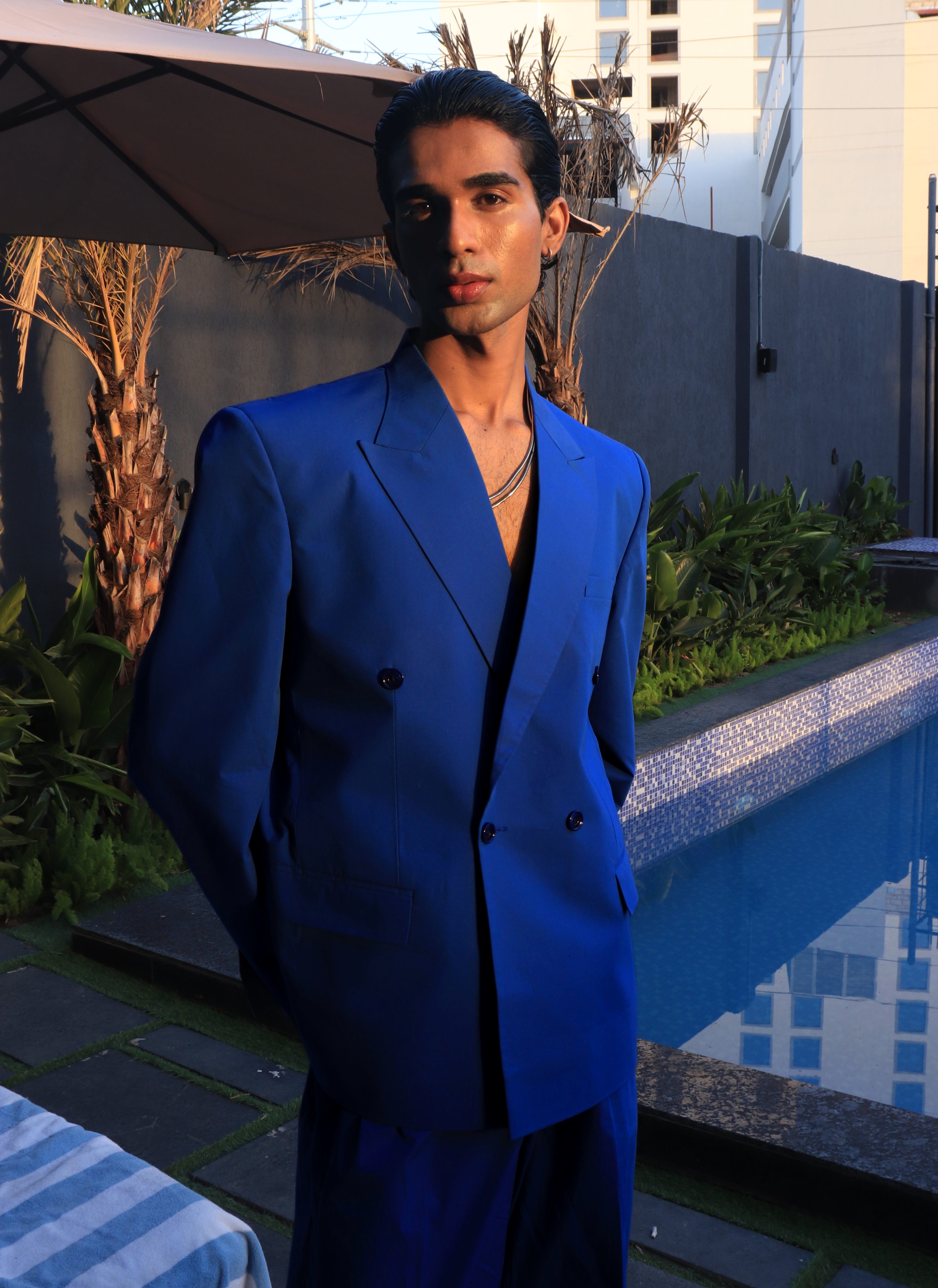 The cobalt oversized suit