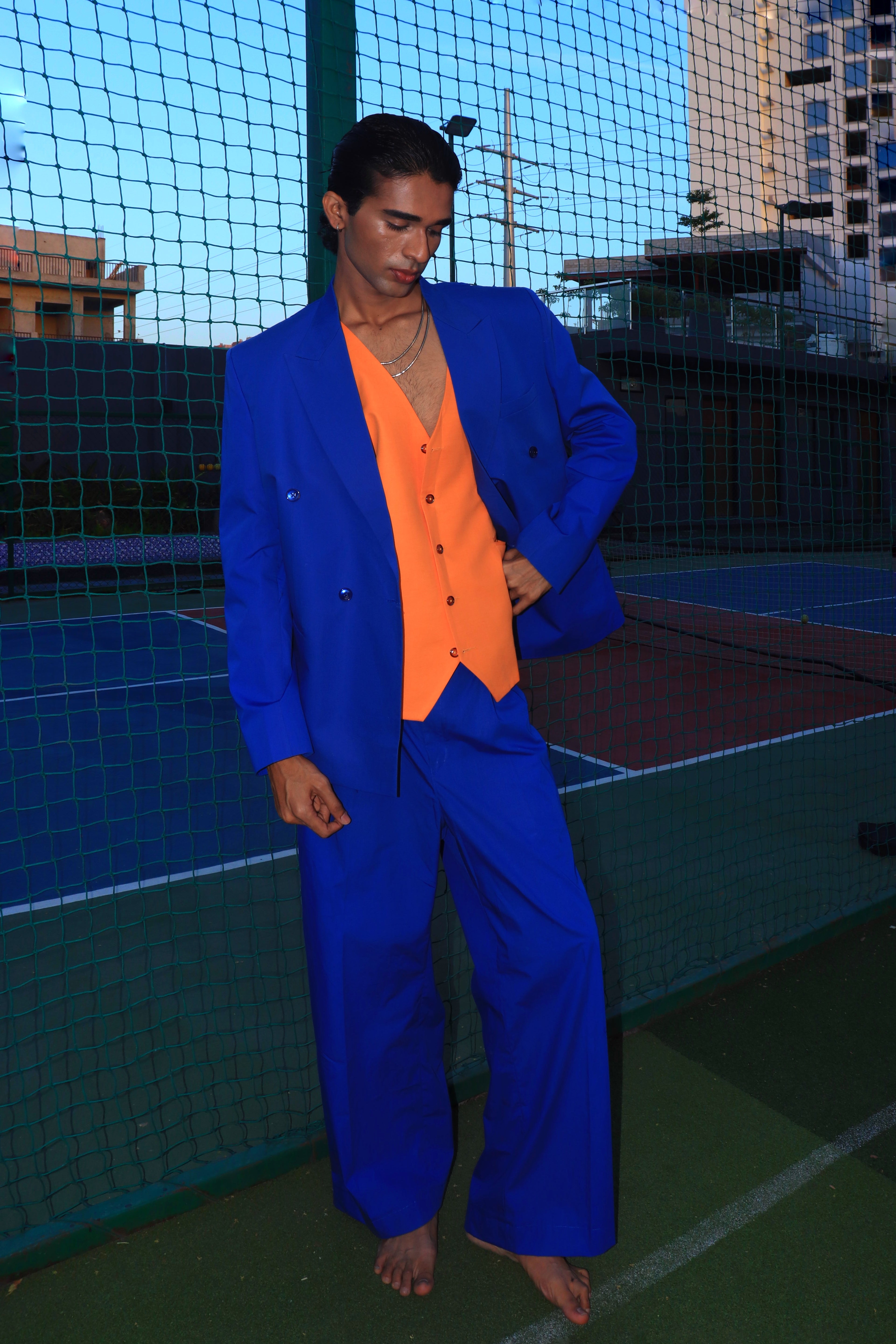 The cobalt oversized suit