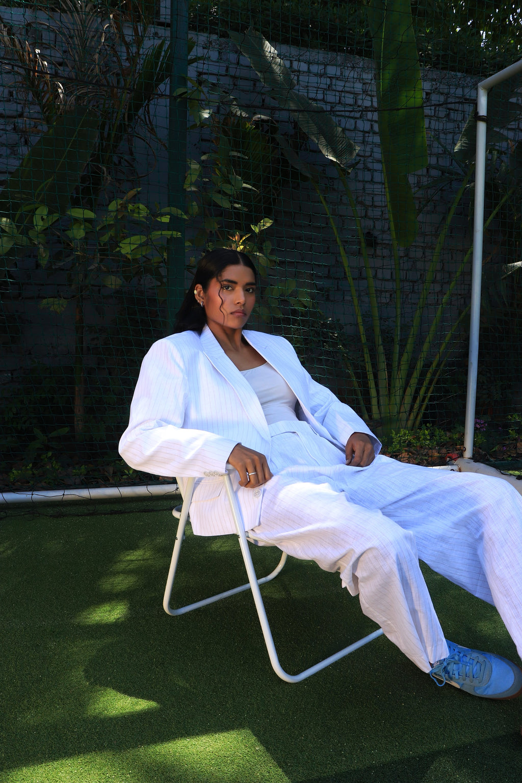 Off white  pinstripe suit