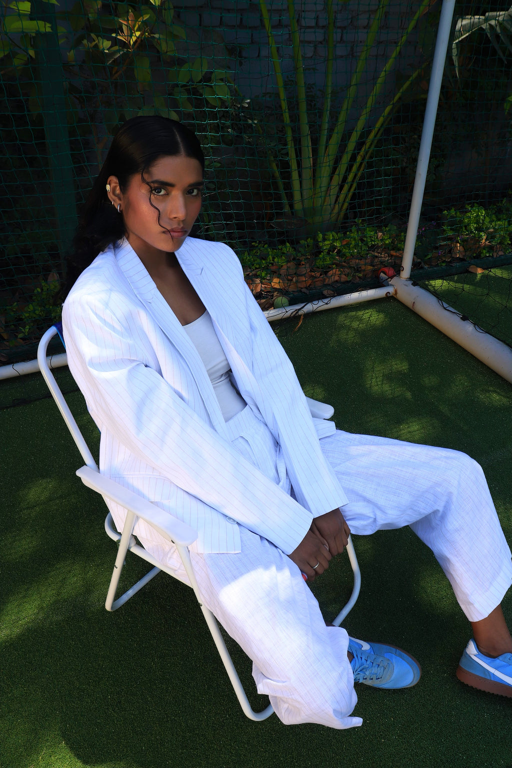 Off white  pinstripe suit