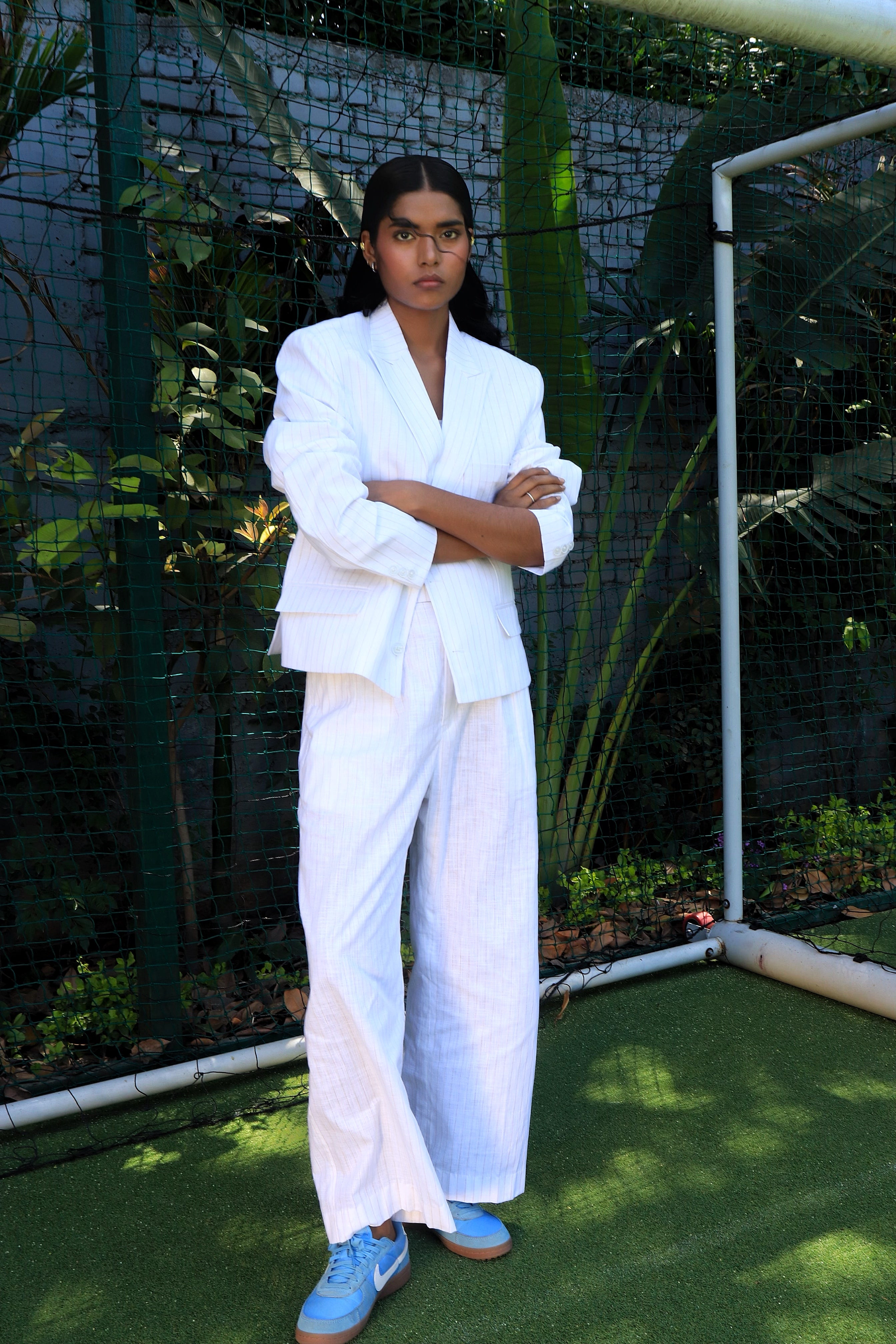 Off white  pinstripe suit