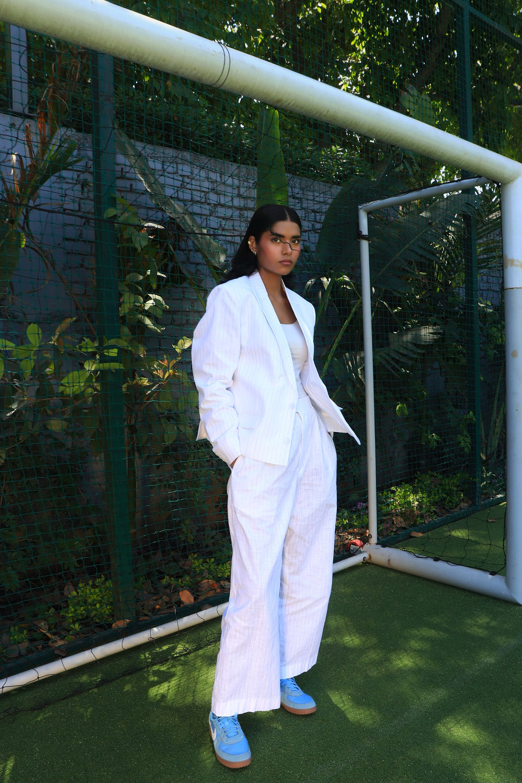 Off white  pinstripe suit