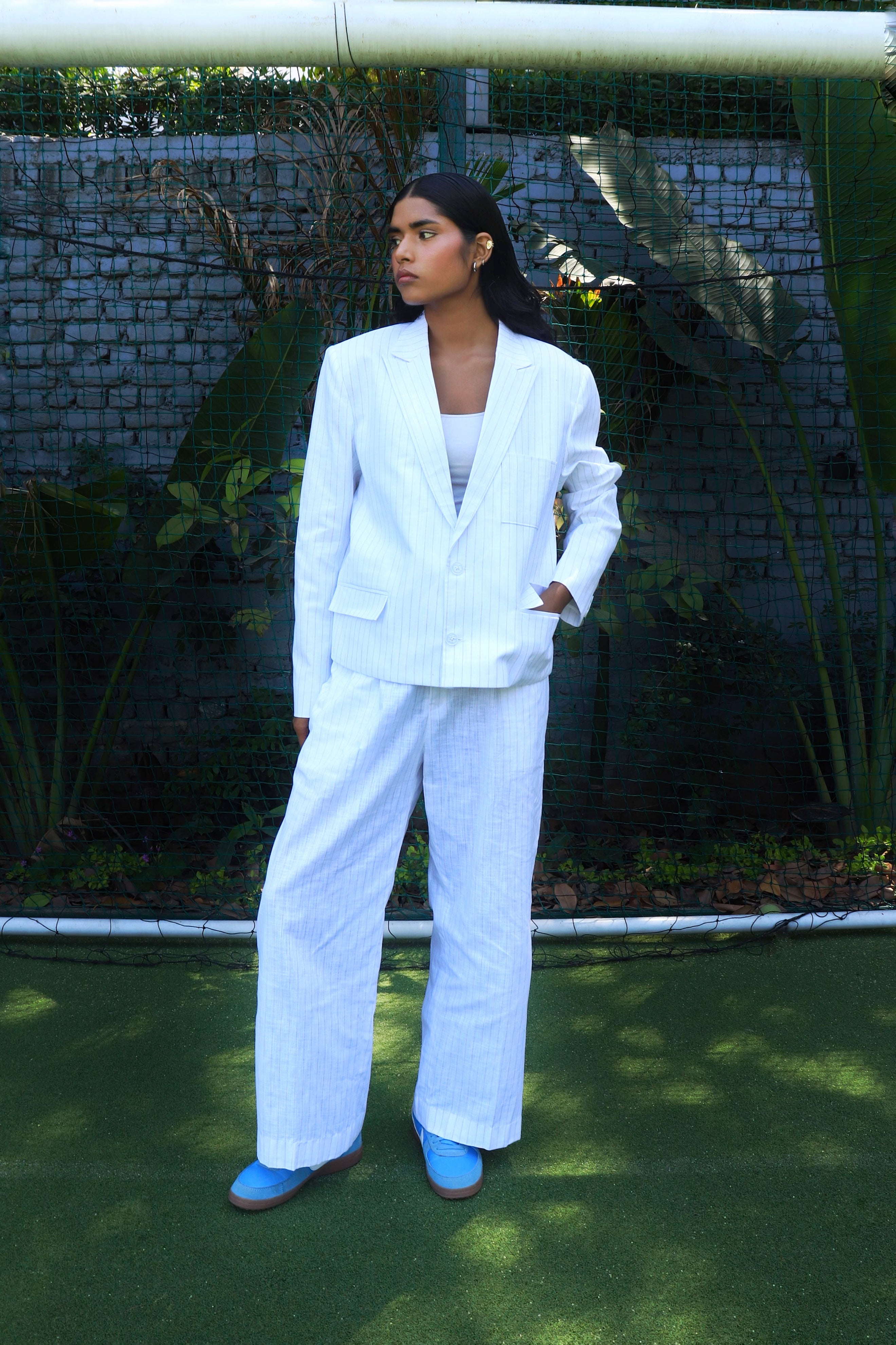 Off white  pinstripe suit