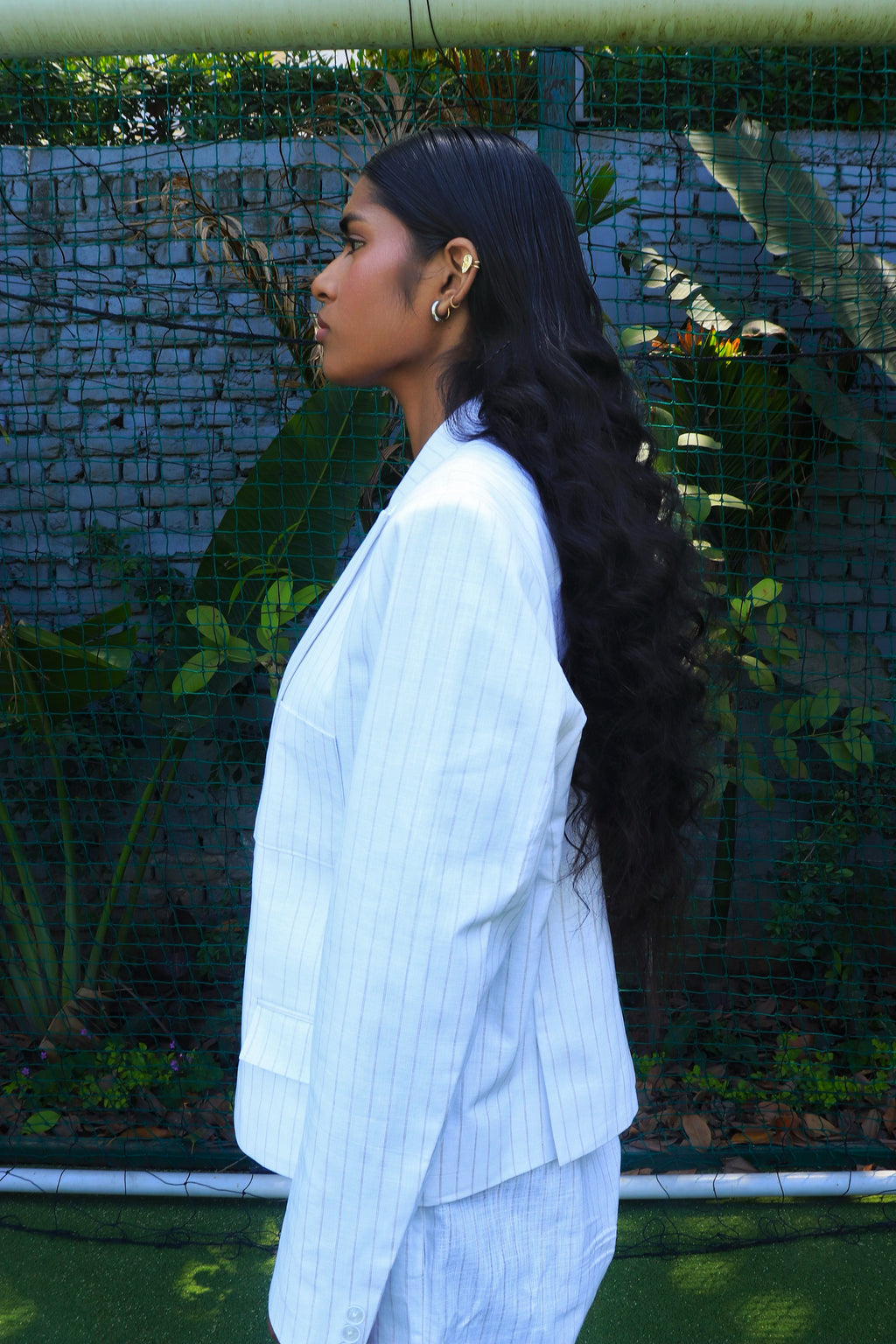 Off white  pinstripe suit