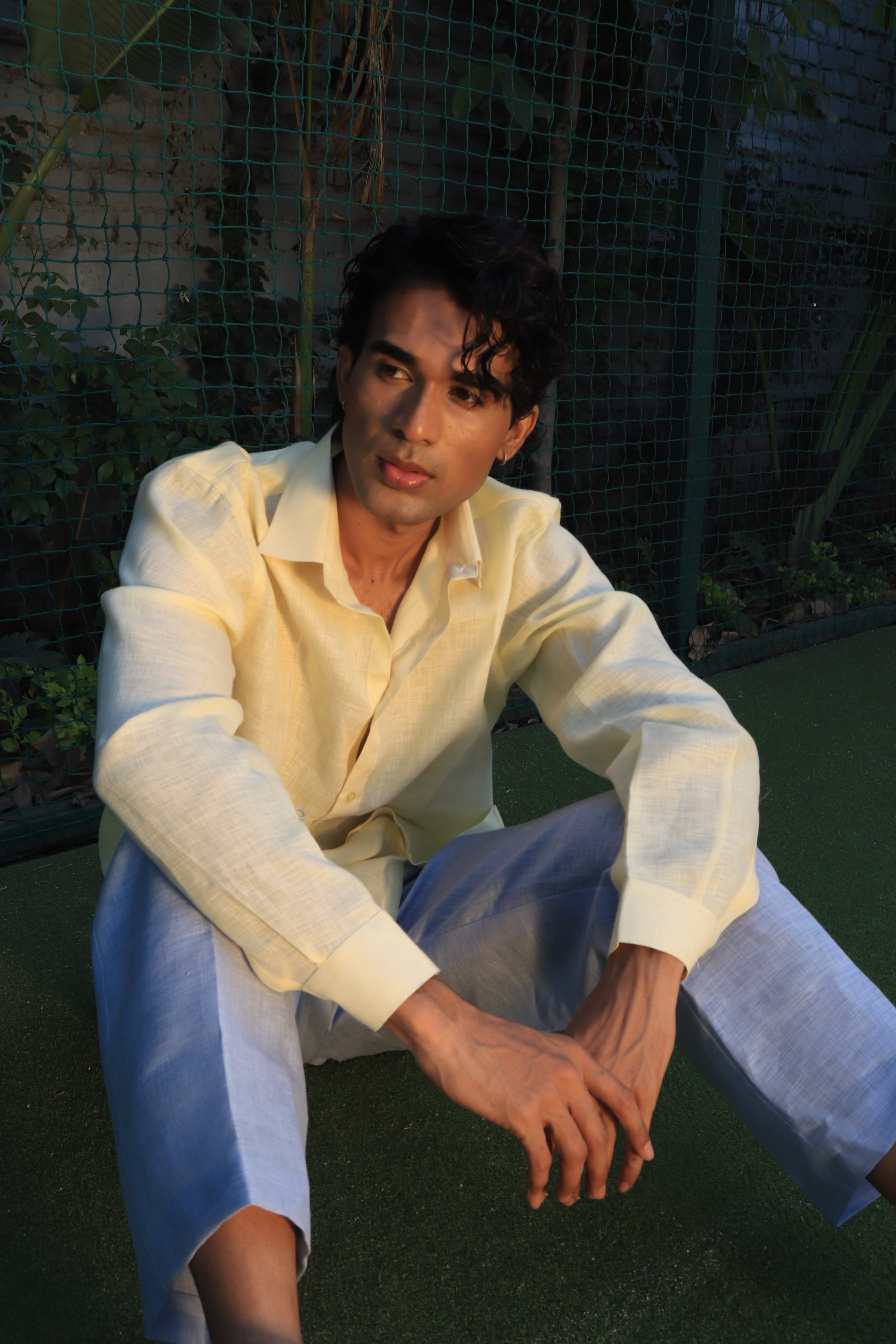 12:12 linen blend trousers