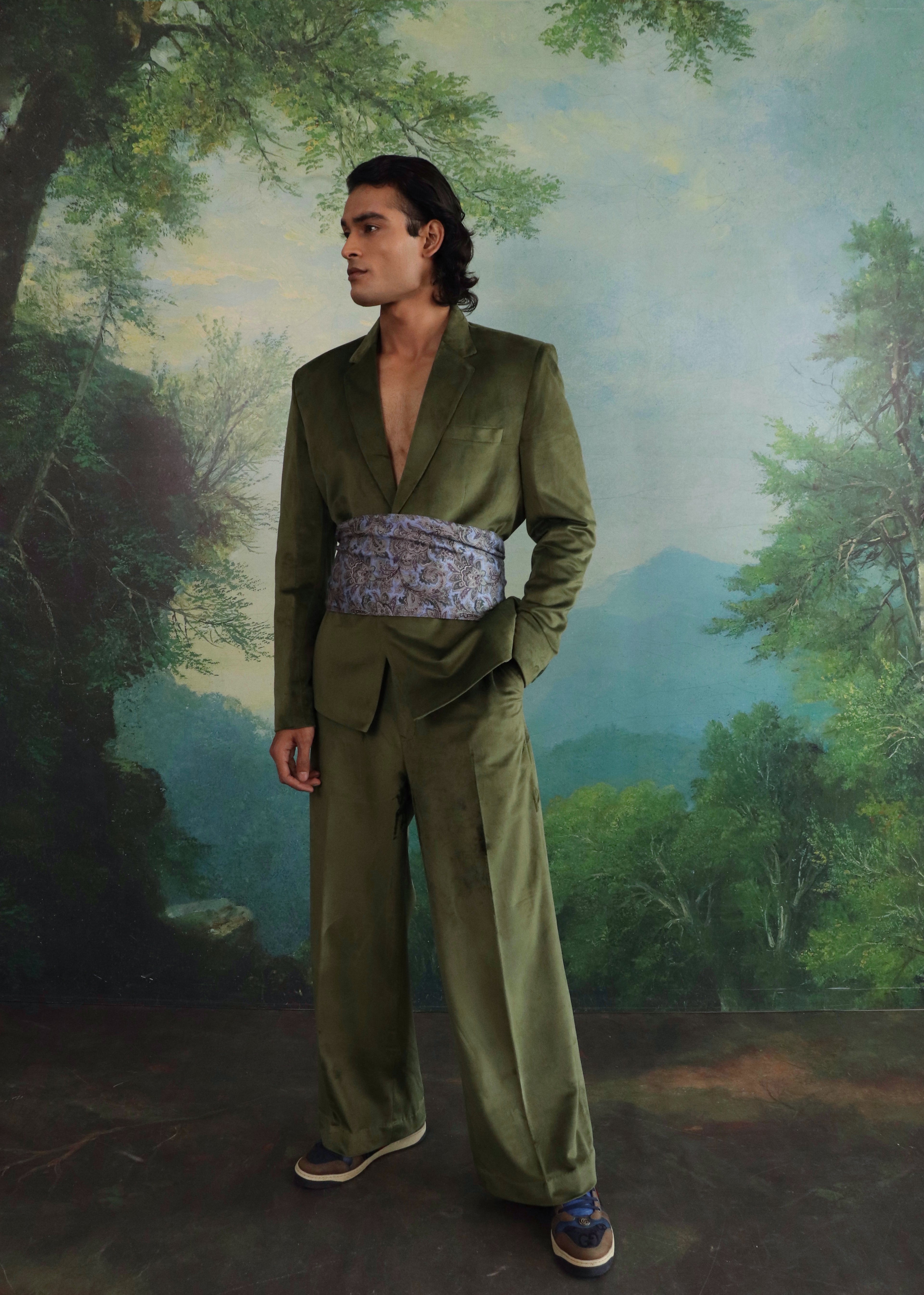 The Sage velvet suit