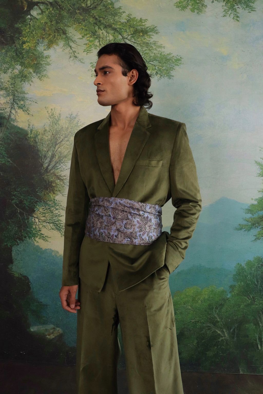 The Sage velvet suit