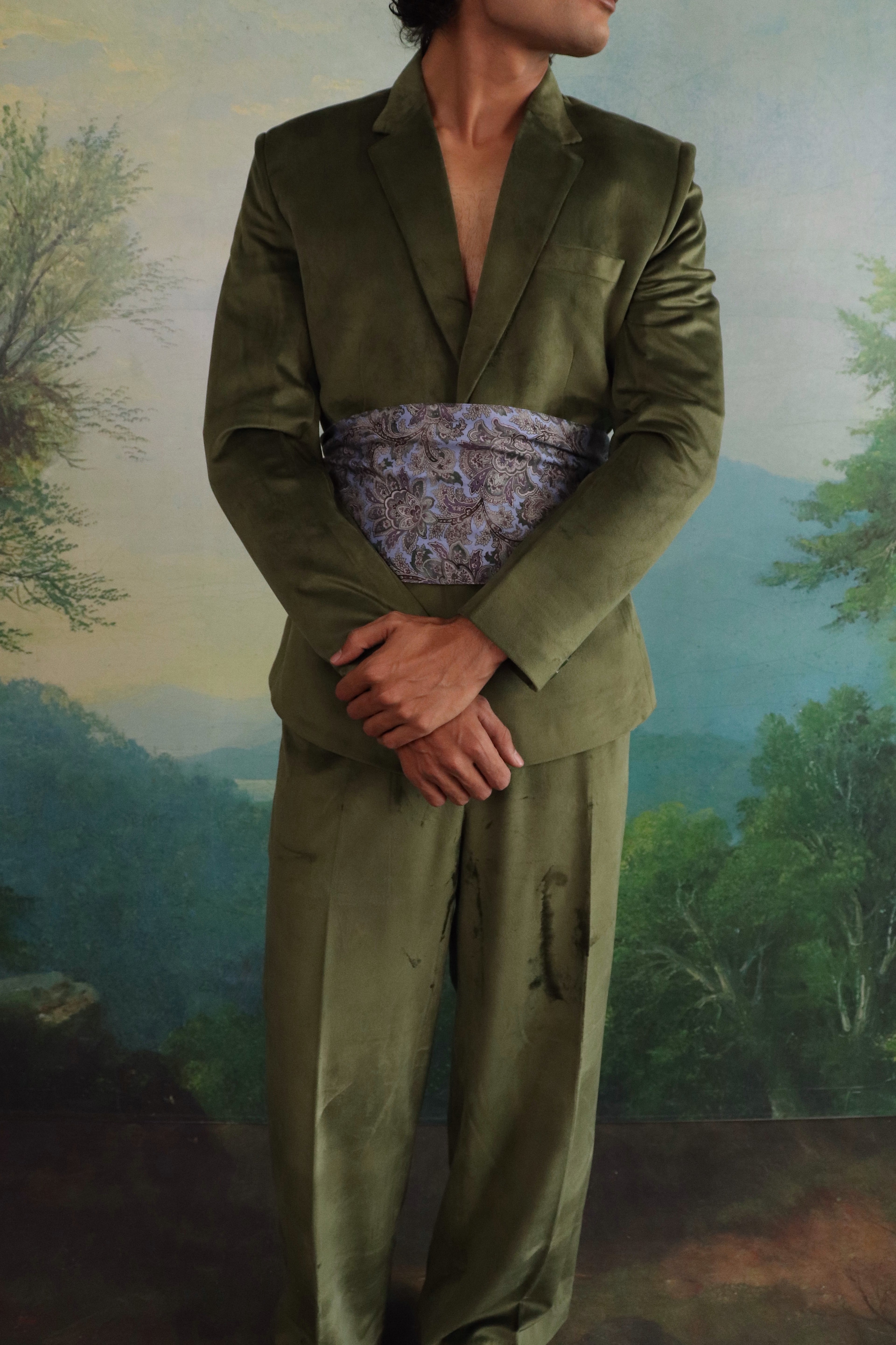 The Sage velvet suit