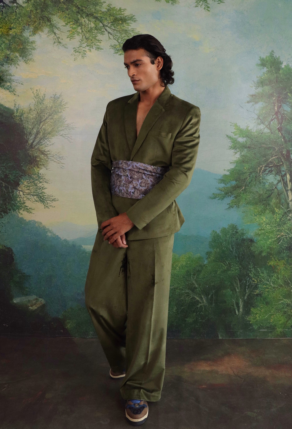 The Sage velvet suit