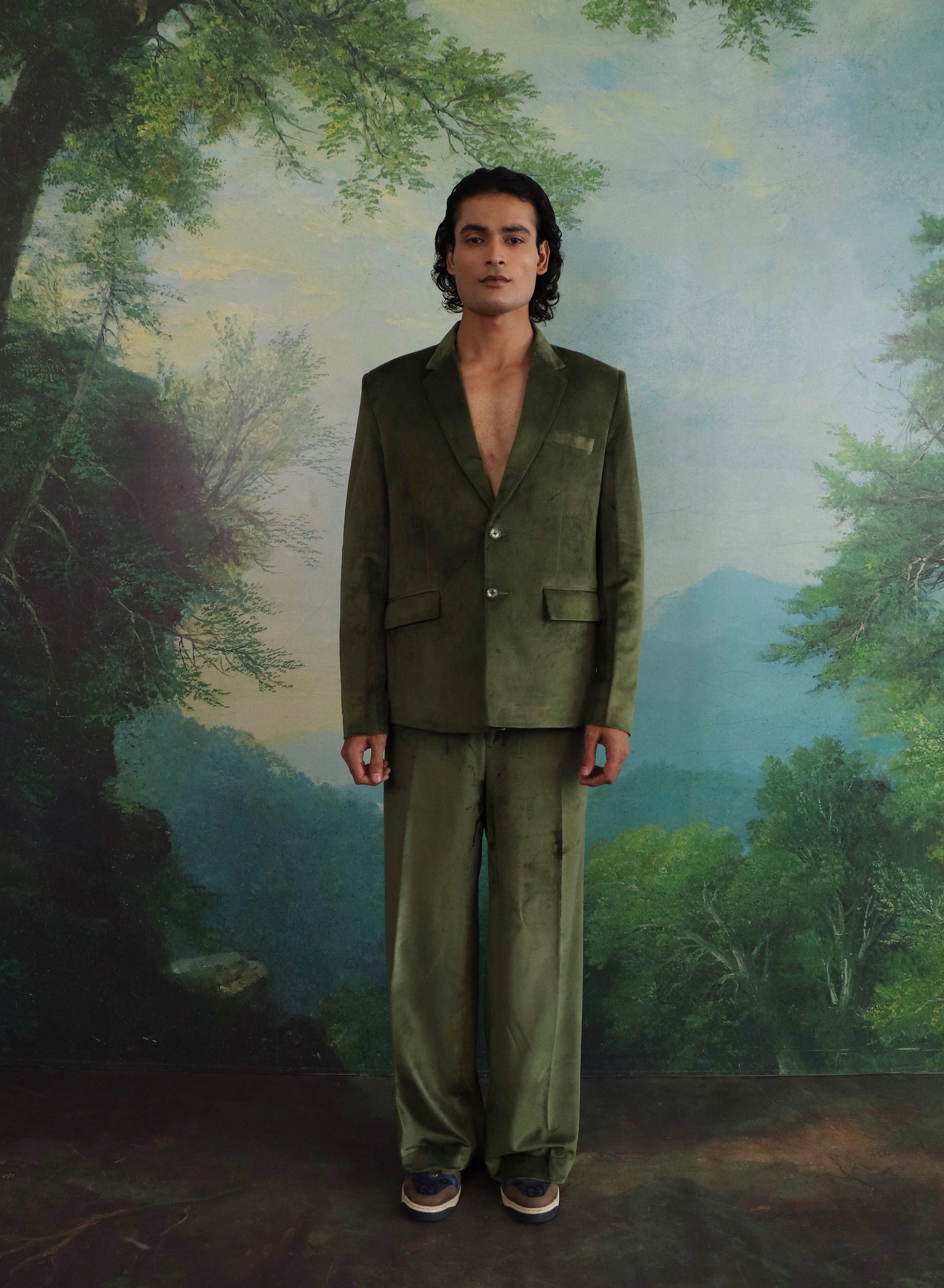 The Sage velvet suit