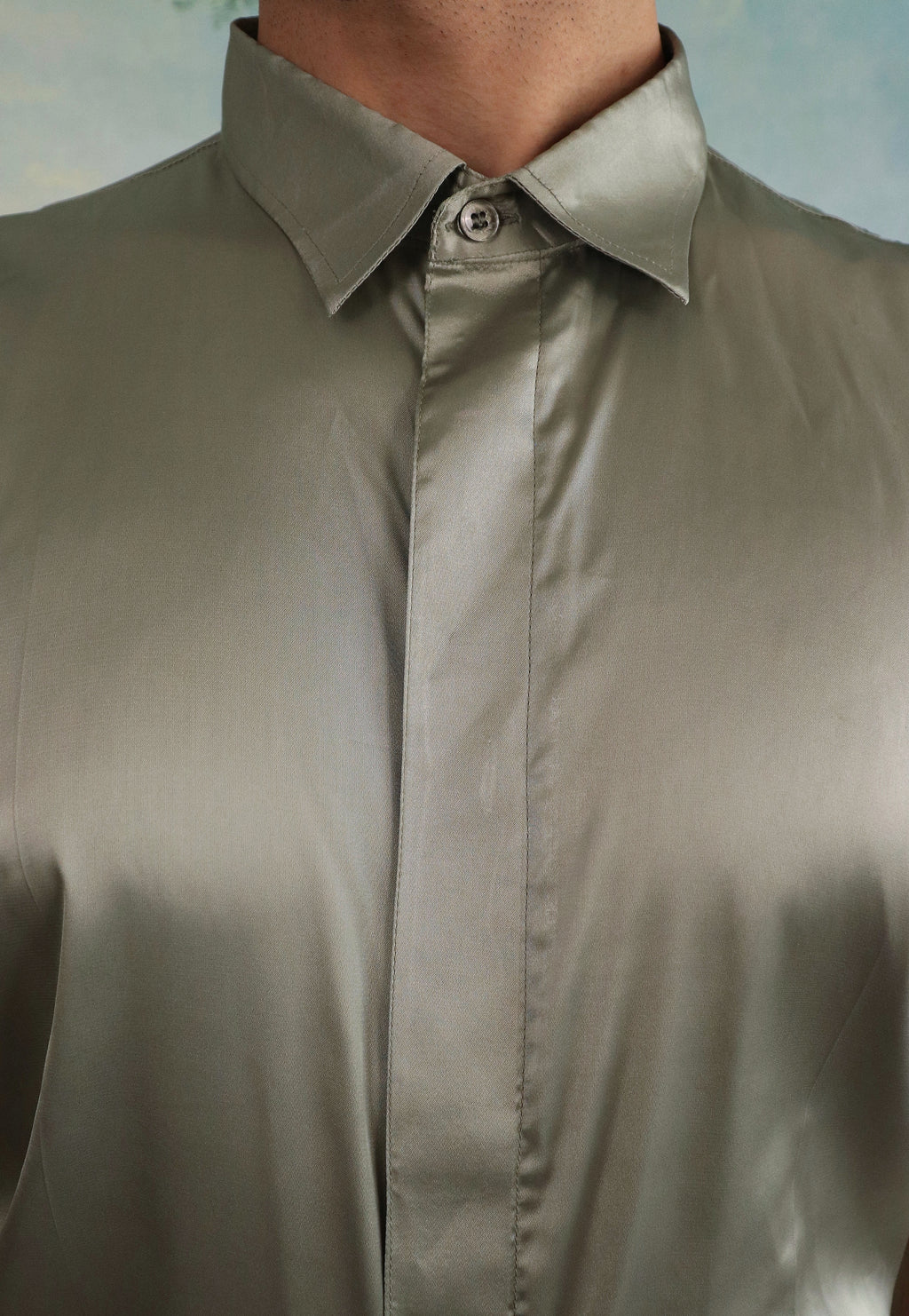 Green dew Satin Co ord set