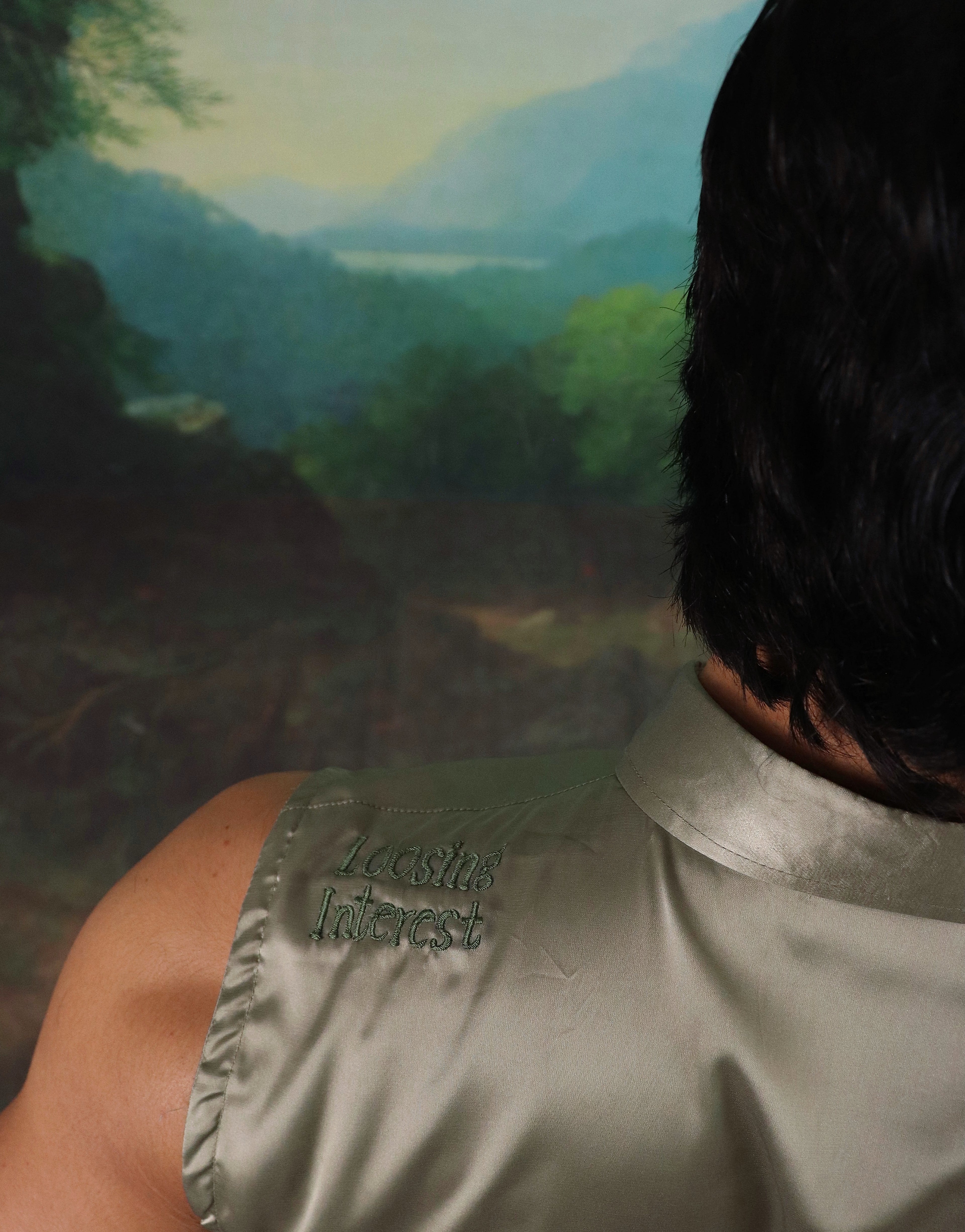 Green dew Satin Co ord set