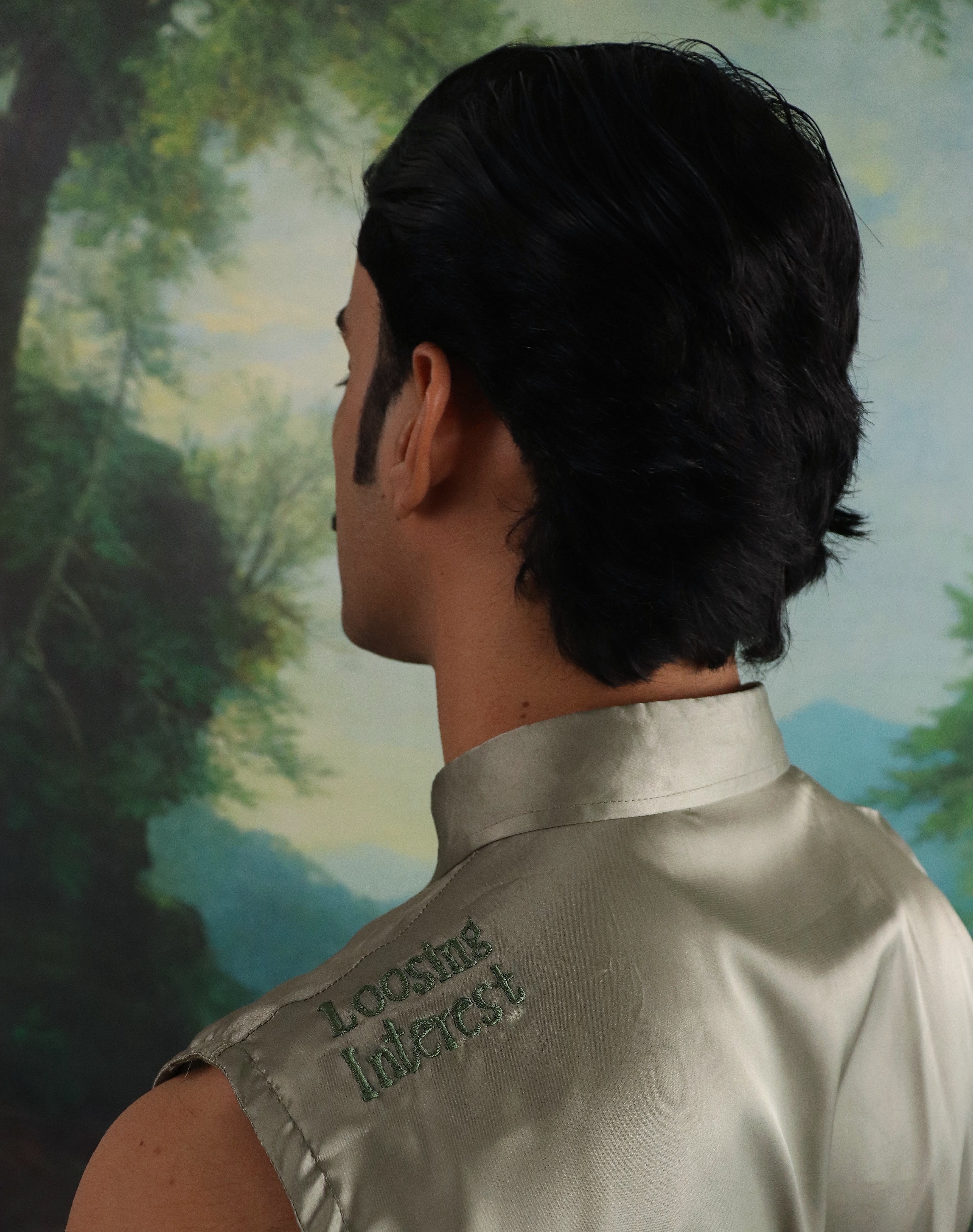 Green dew Satin Co ord set