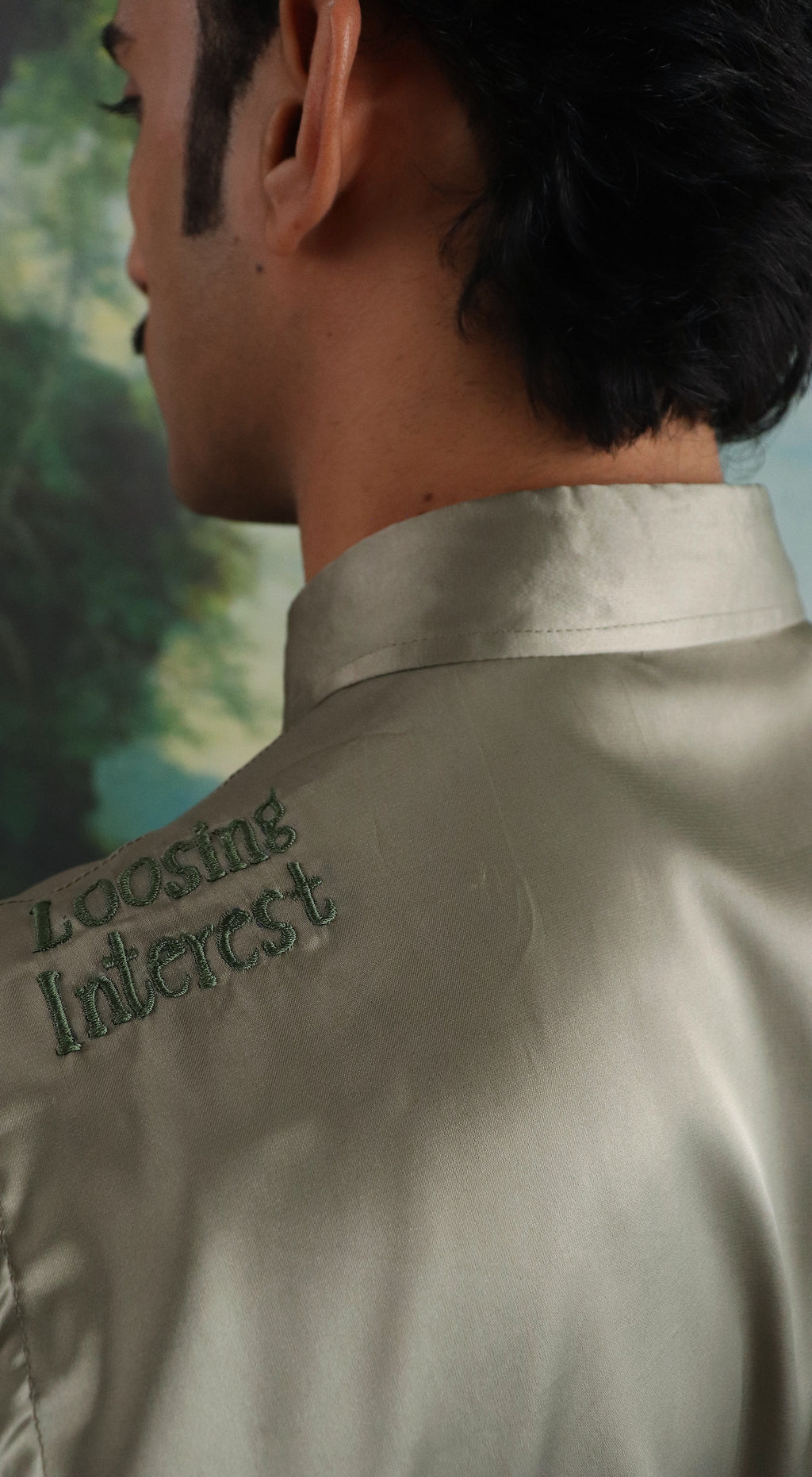 Green dew Satin Co ord set