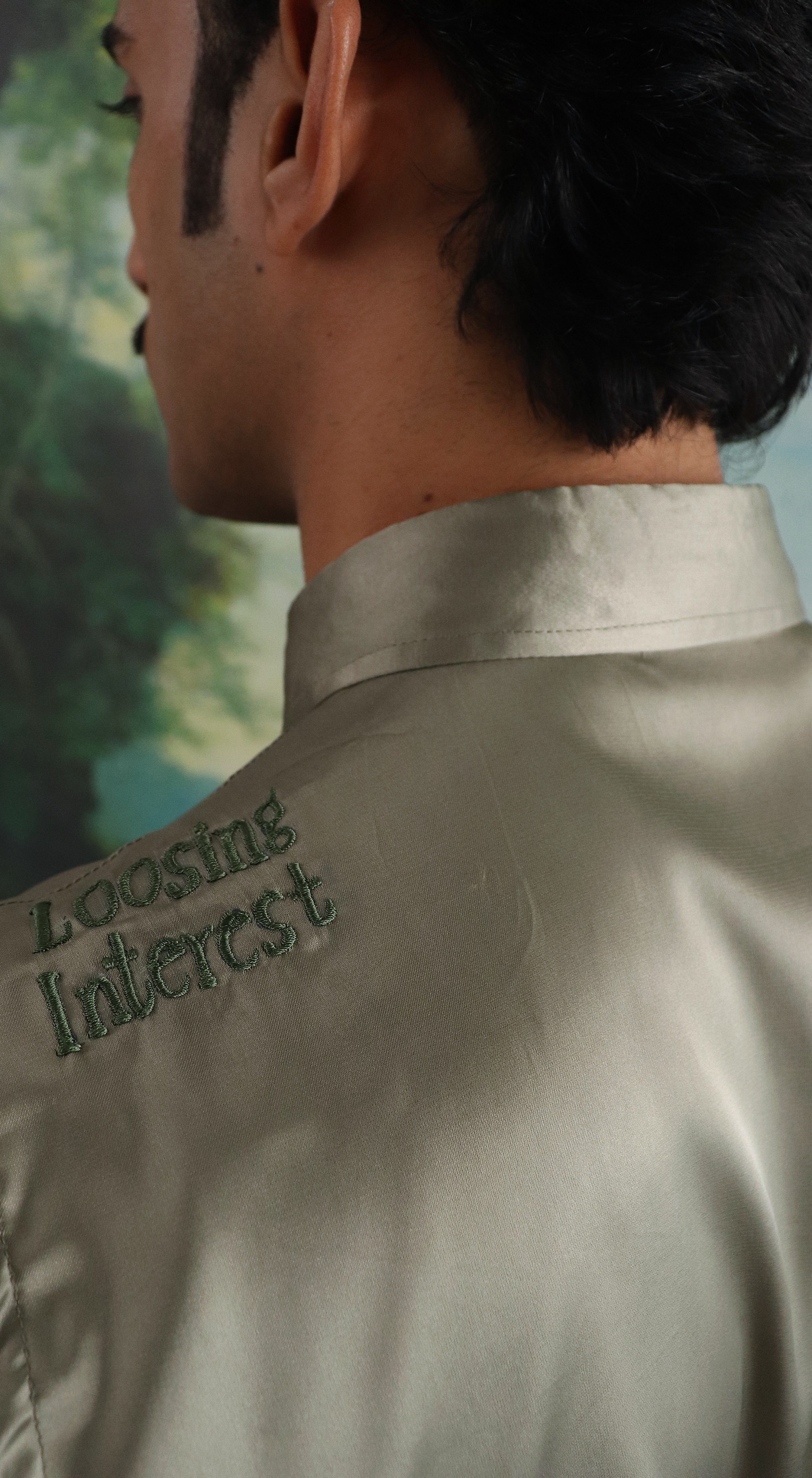 Green dew Satin Co ord set