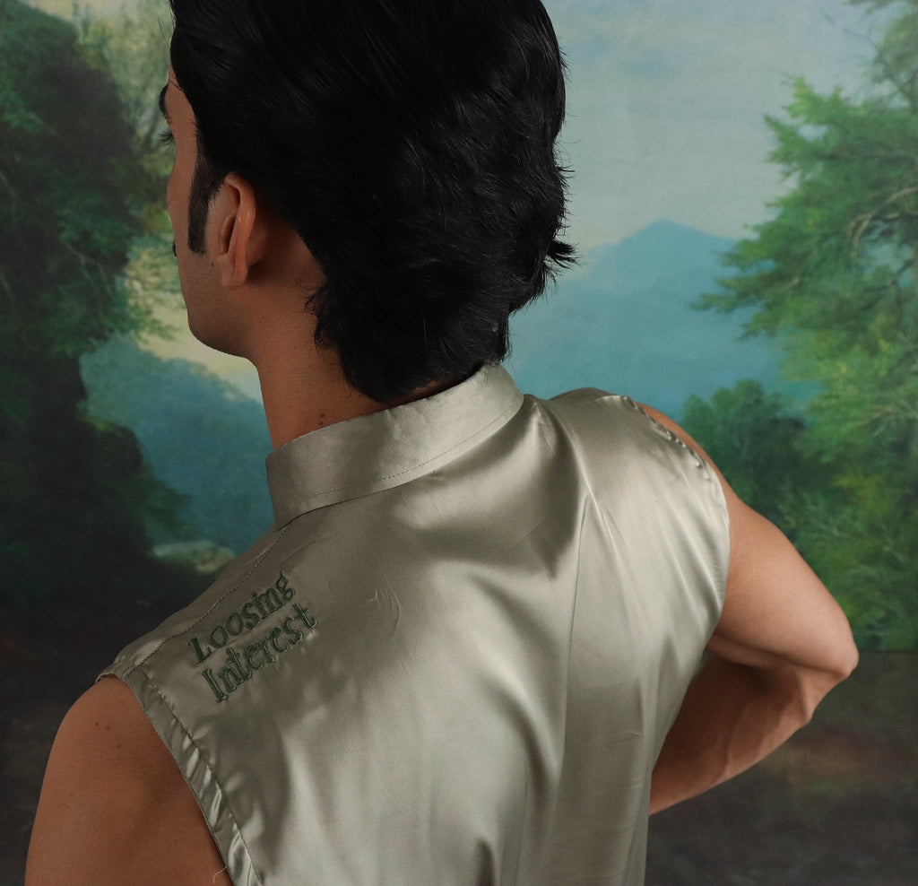 Green dew Satin Co ord set