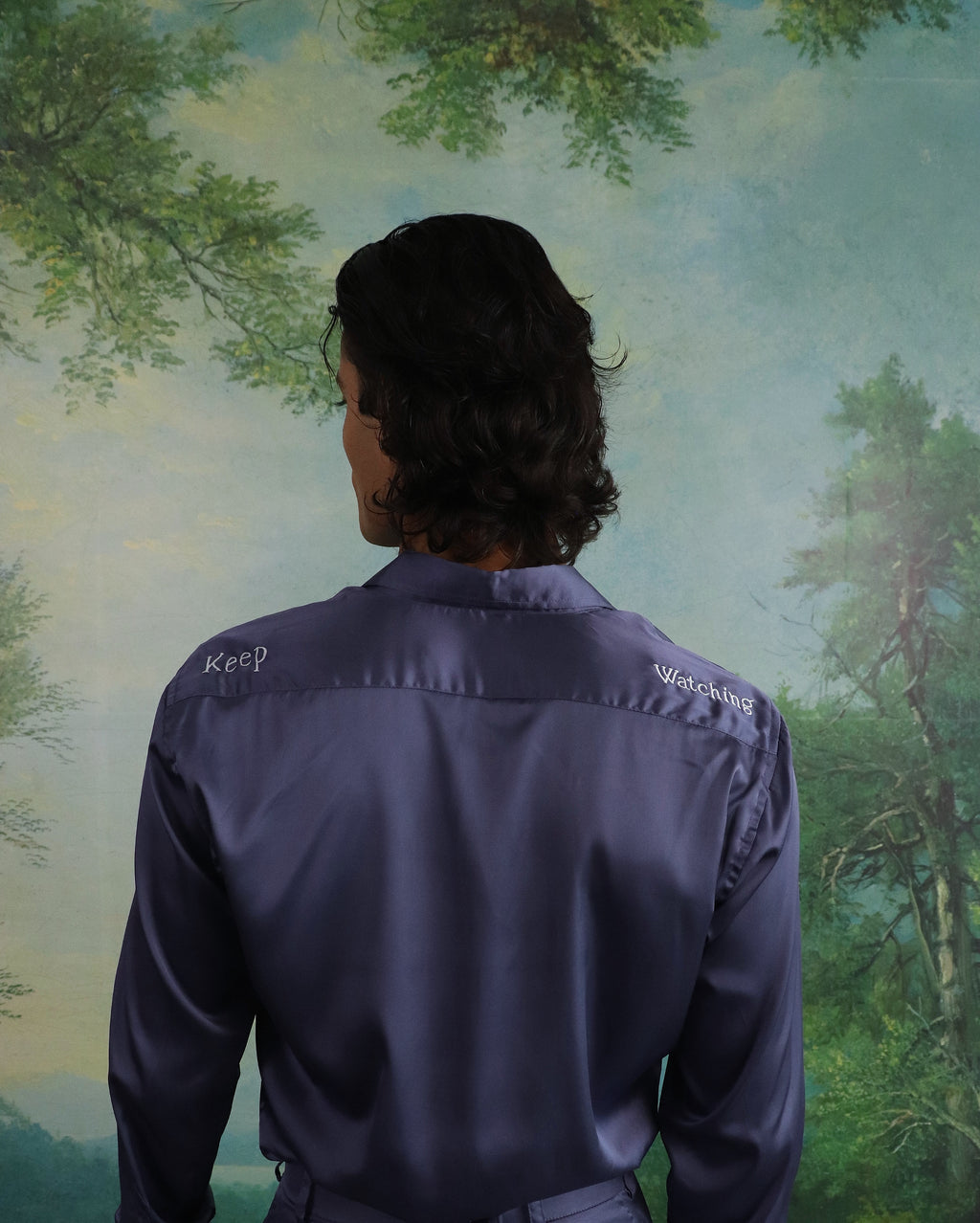 The Blue satin Co ord Set