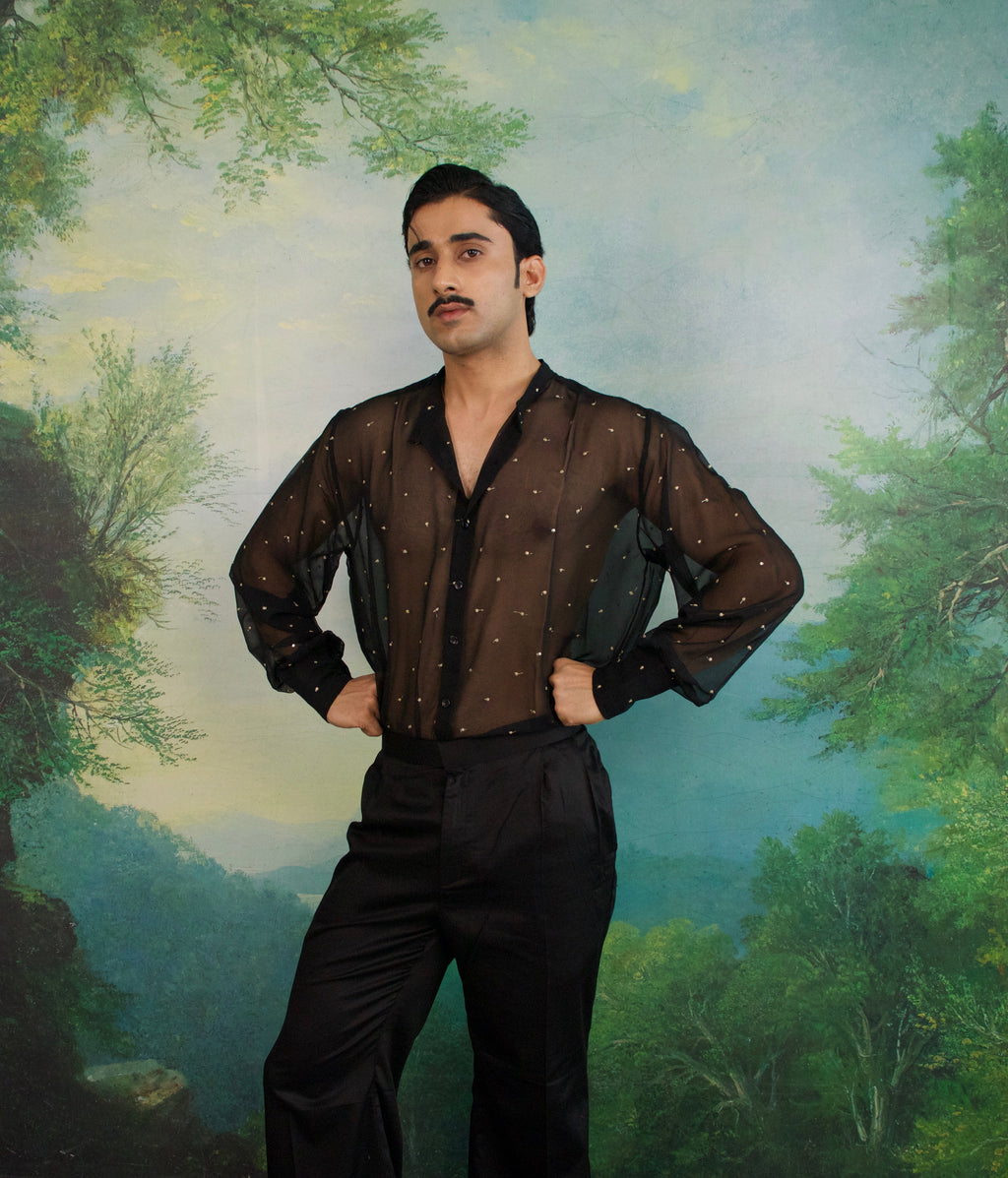 Gold Midnight Regal Men’s Sheer Shirt