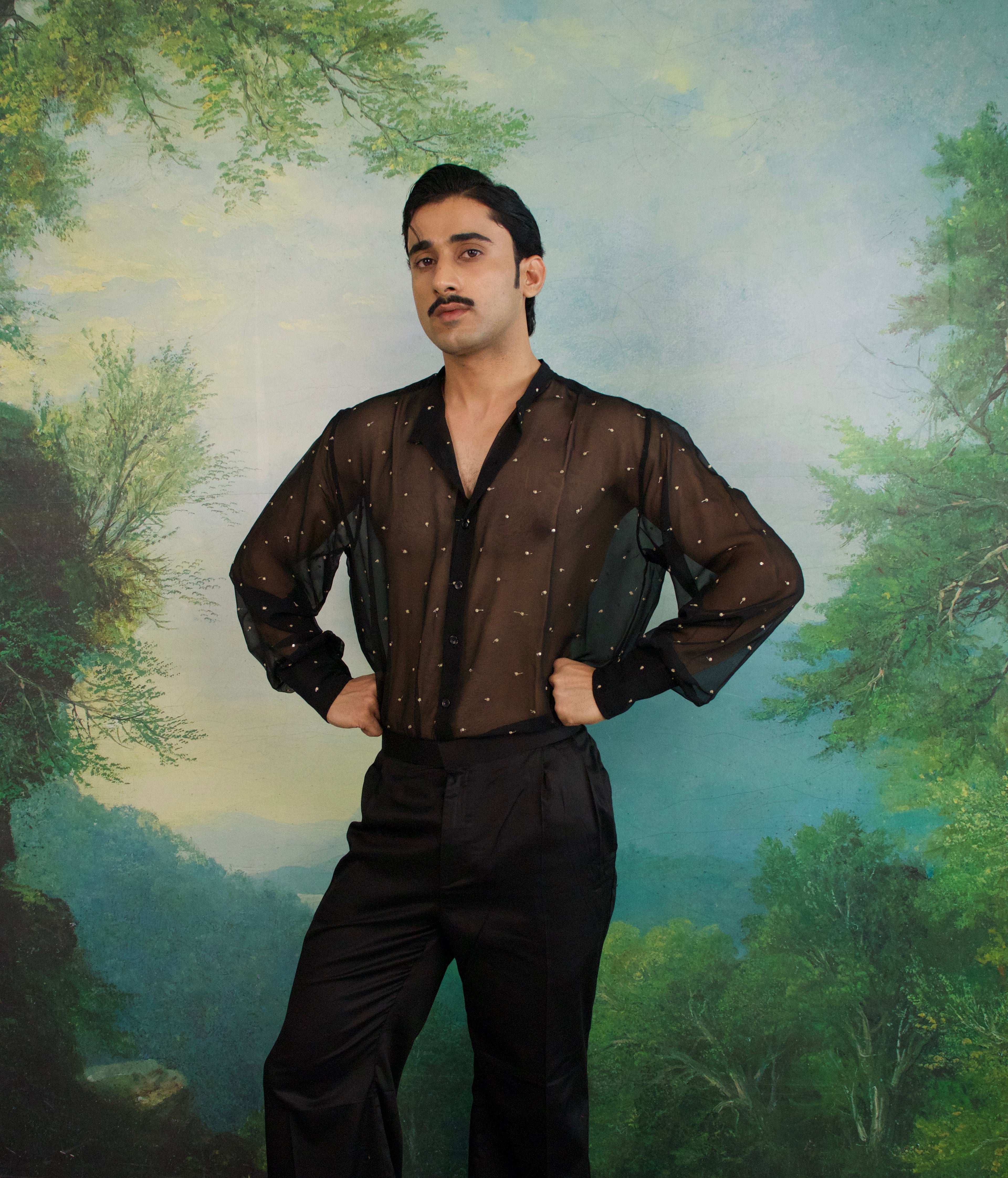 Gold Midnight Regal Men’s Sheer Shirt