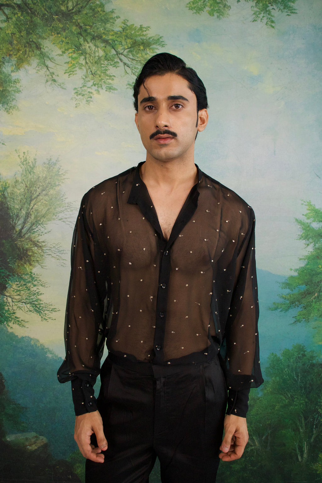Gold Midnight Regal Men’s Sheer Shirt