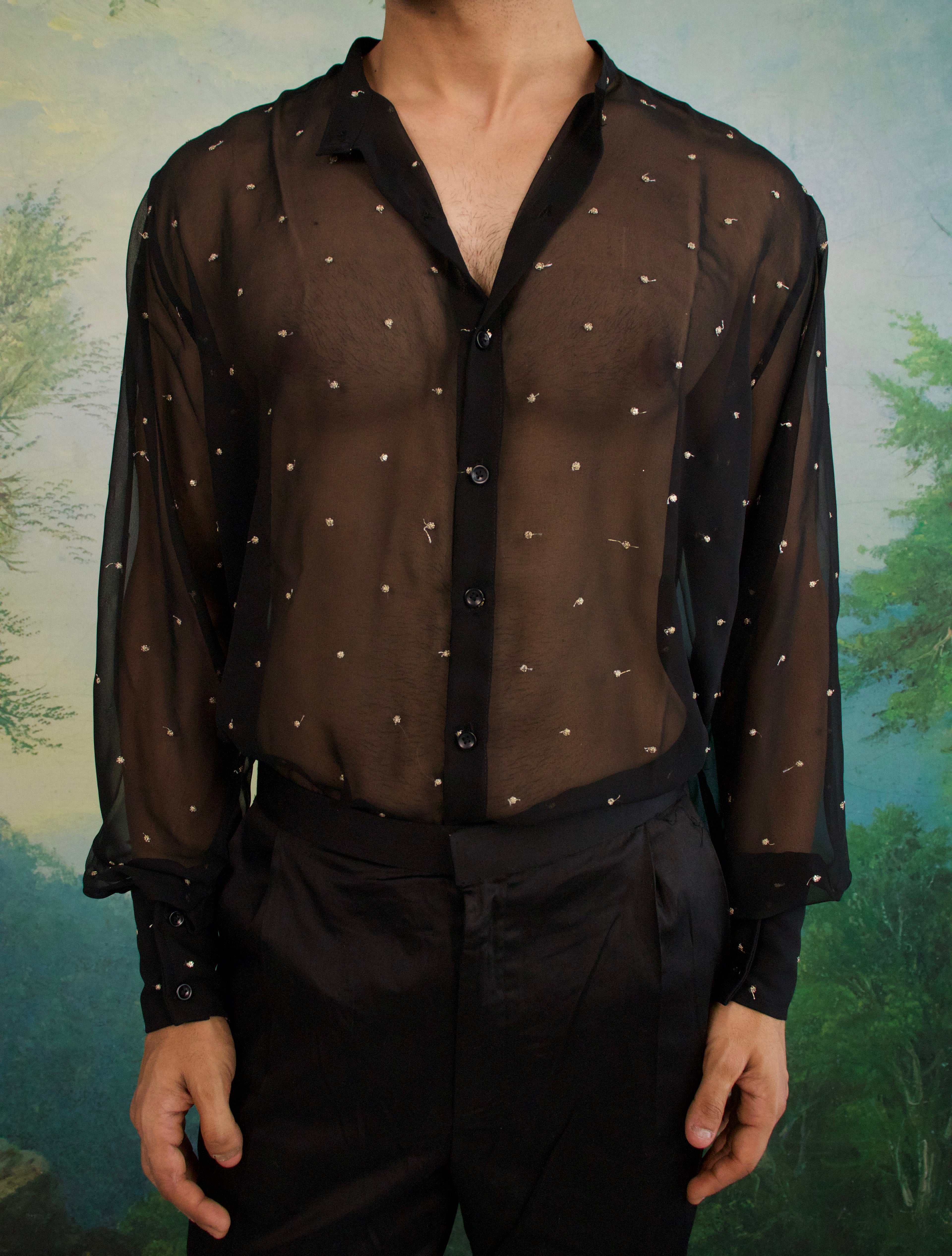 Gold Midnight Regal Men’s Sheer Shirt