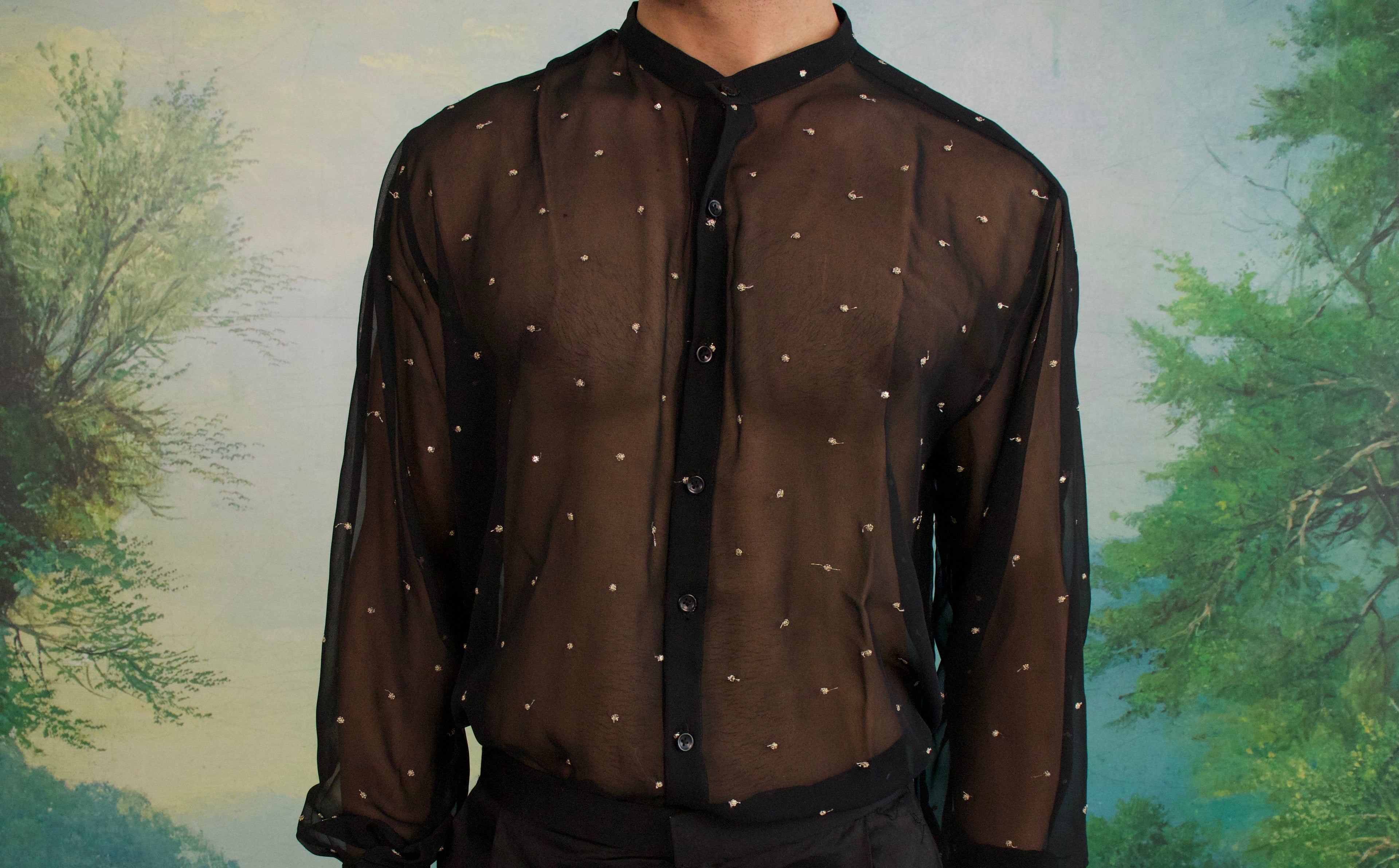 Gold Midnight Regal Men’s Sheer Shirt