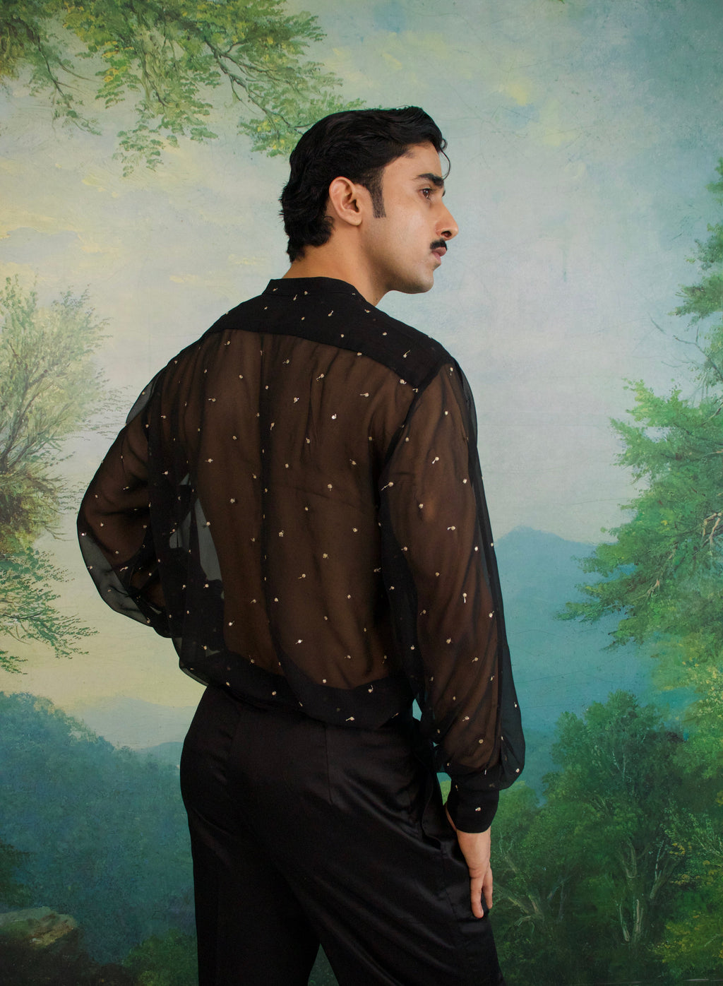 Gold Midnight Regal Men’s Sheer Shirt
