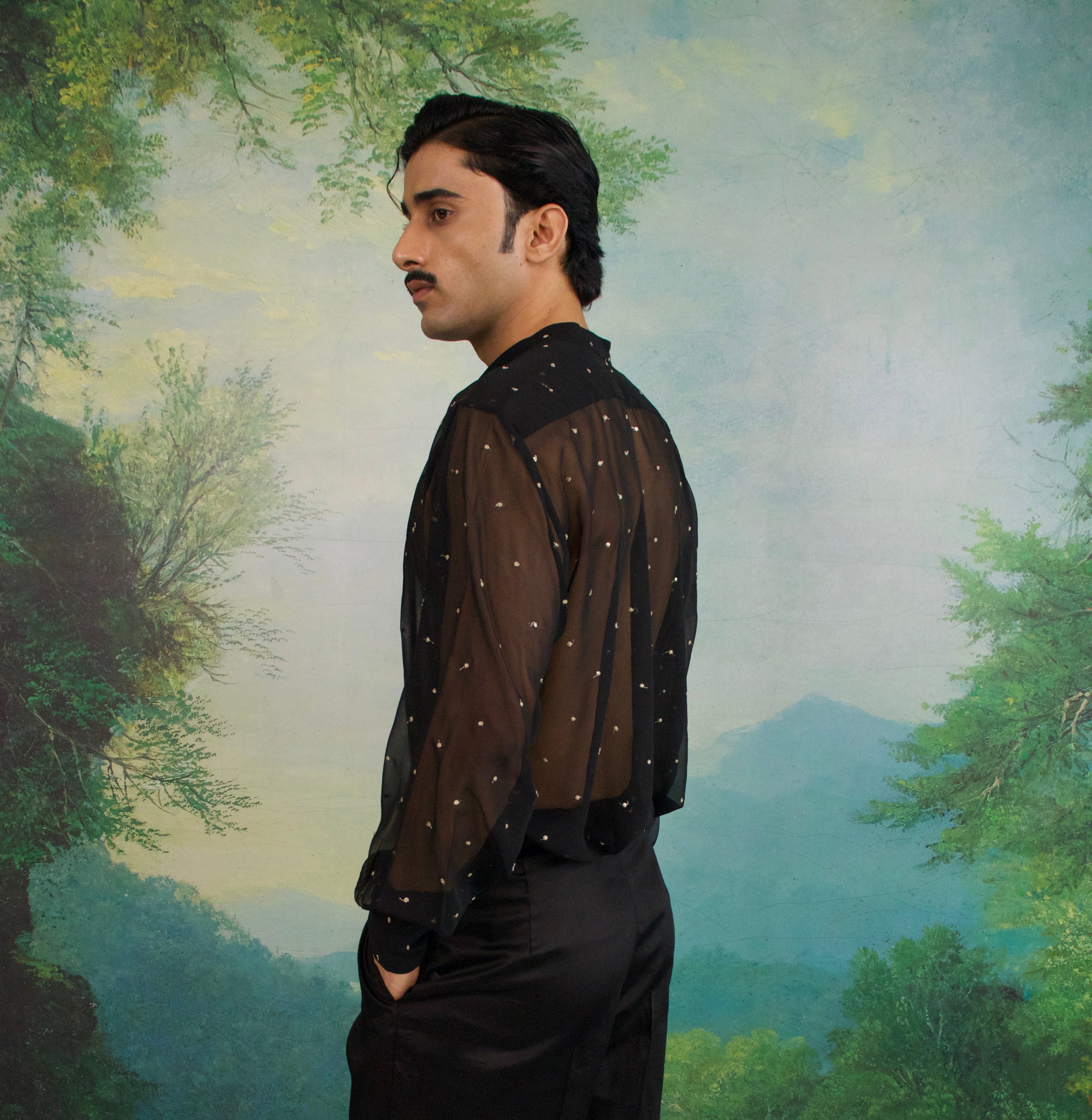 Gold Midnight Regal Men’s Sheer Shirt
