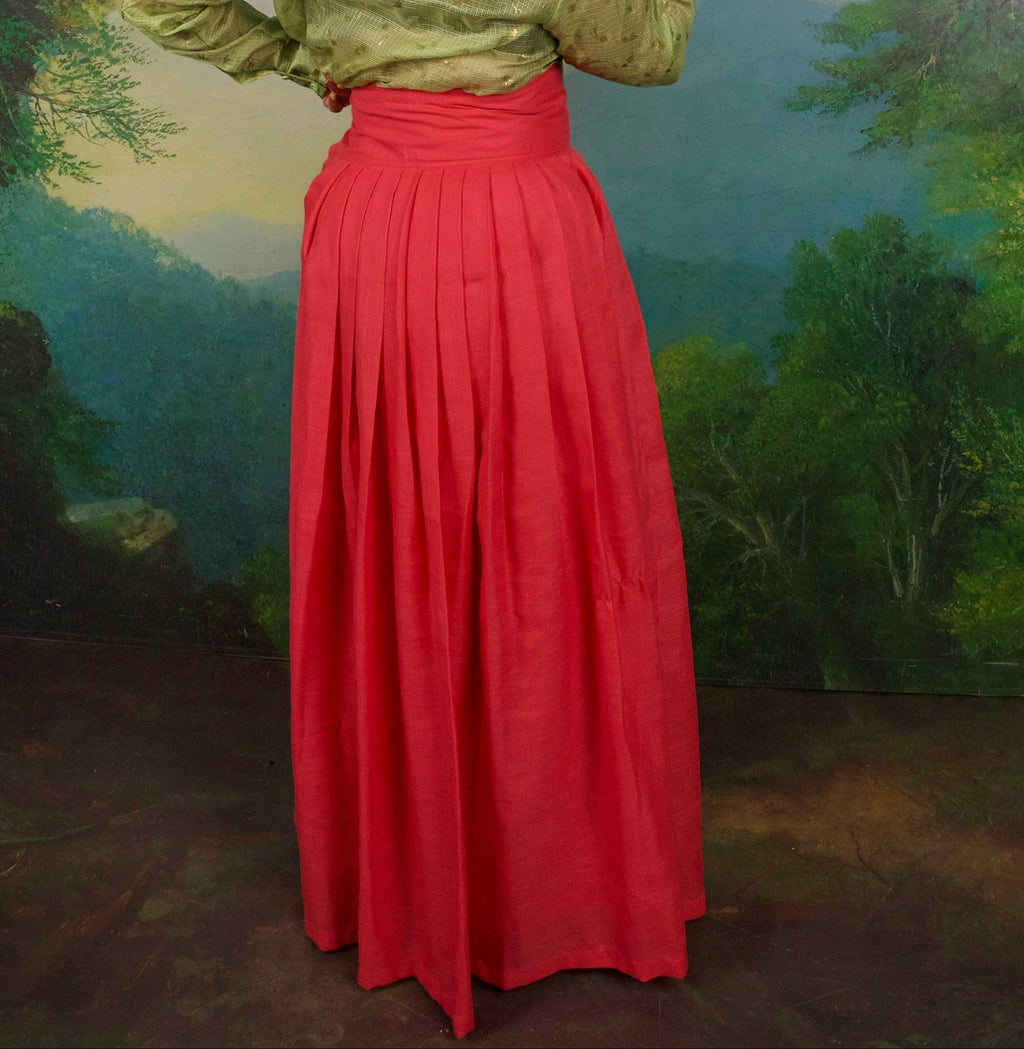 A Coral dream skirt  with pointed empire underbust waist